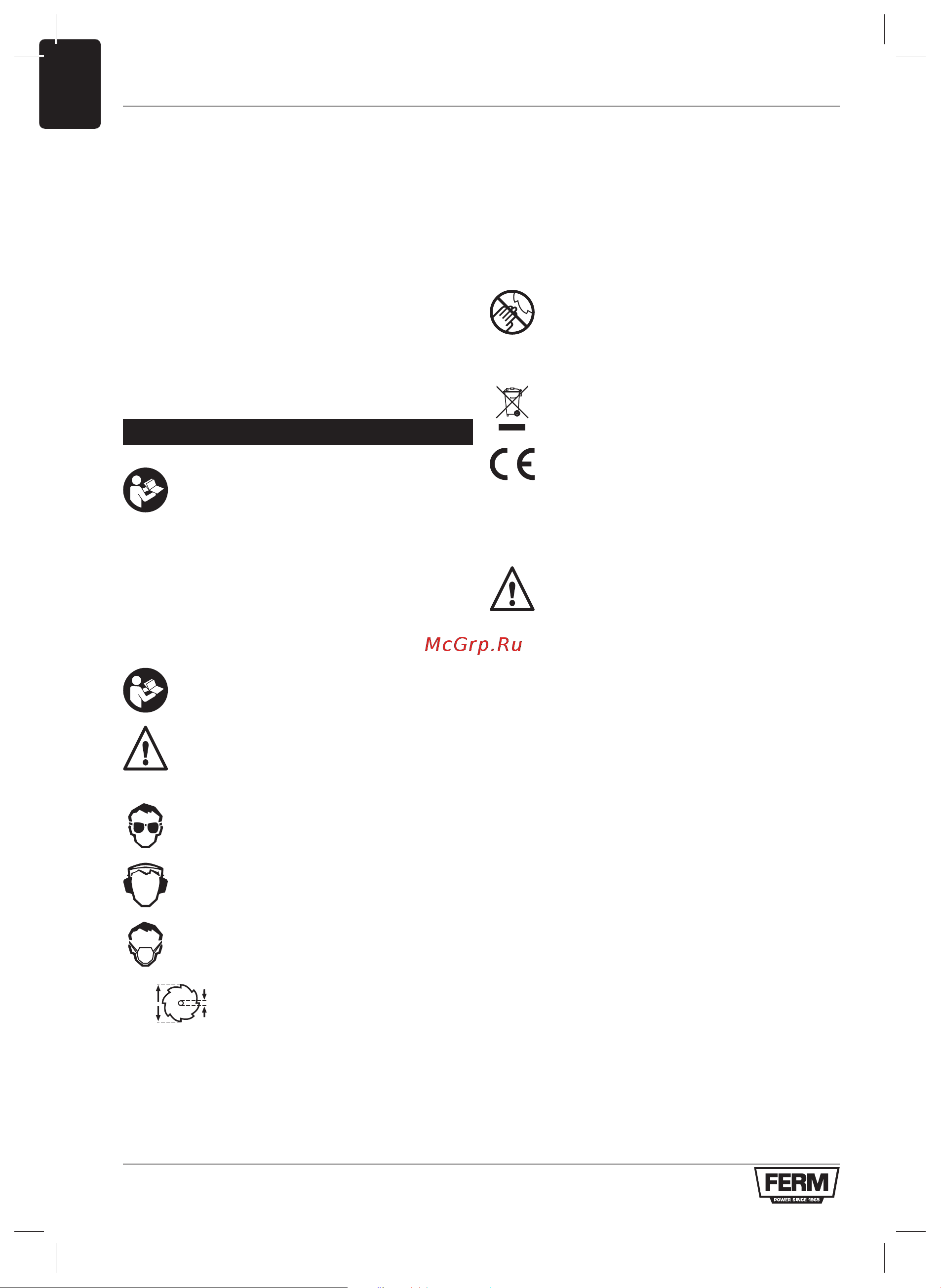 FERM CSM1049 [4/112] Safety instructions