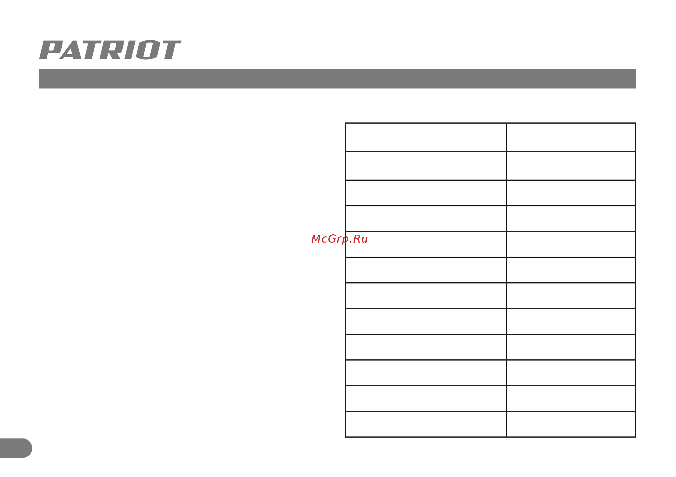 Patriot Vegas 7 (7 л.с., ширина 90 см, 3,6 л) 440106505 [5/21] Инструкция по технике безопасности комплектация технические характеристики