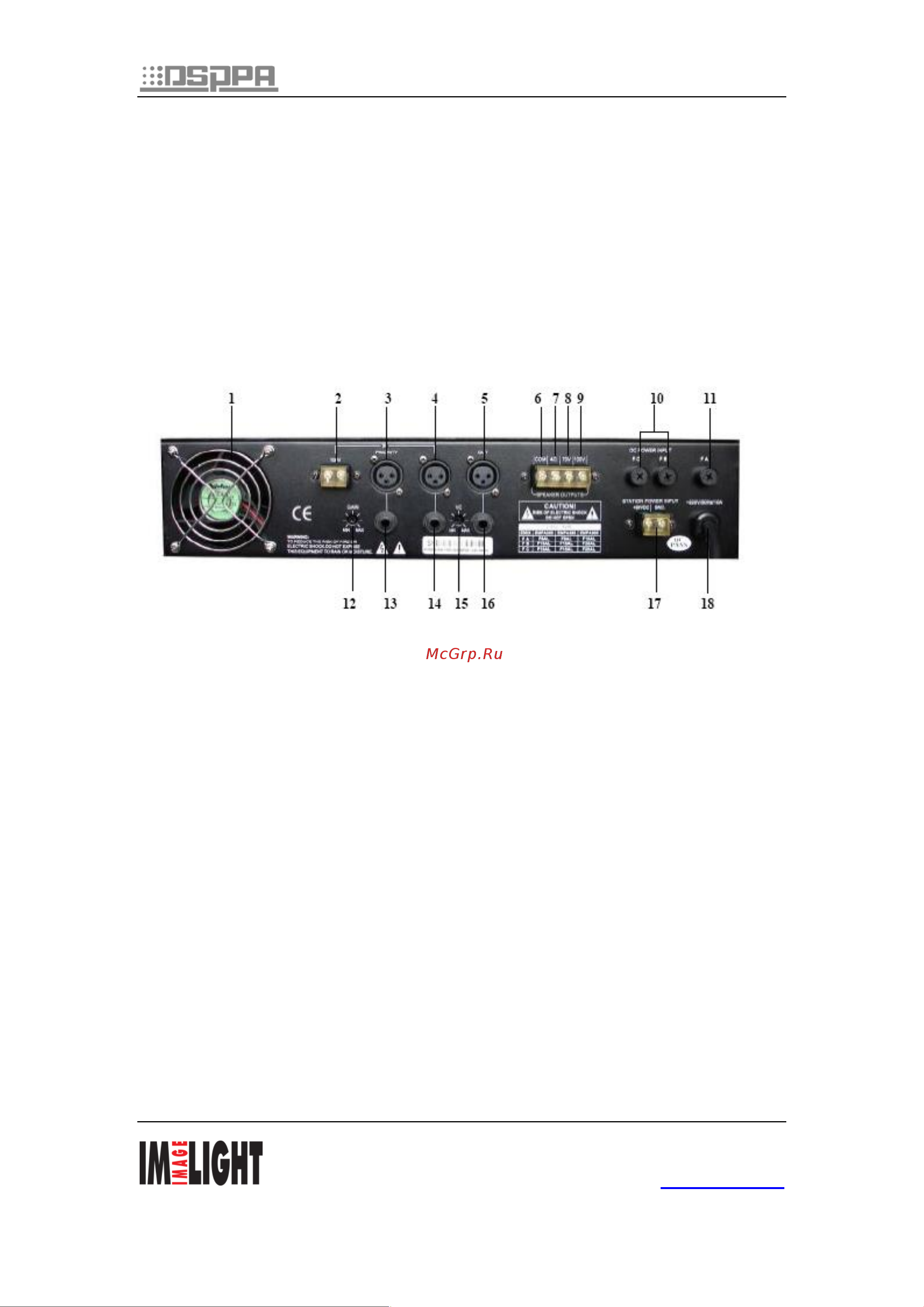 Dsppa MP-6450 [4/5] Задняя панель