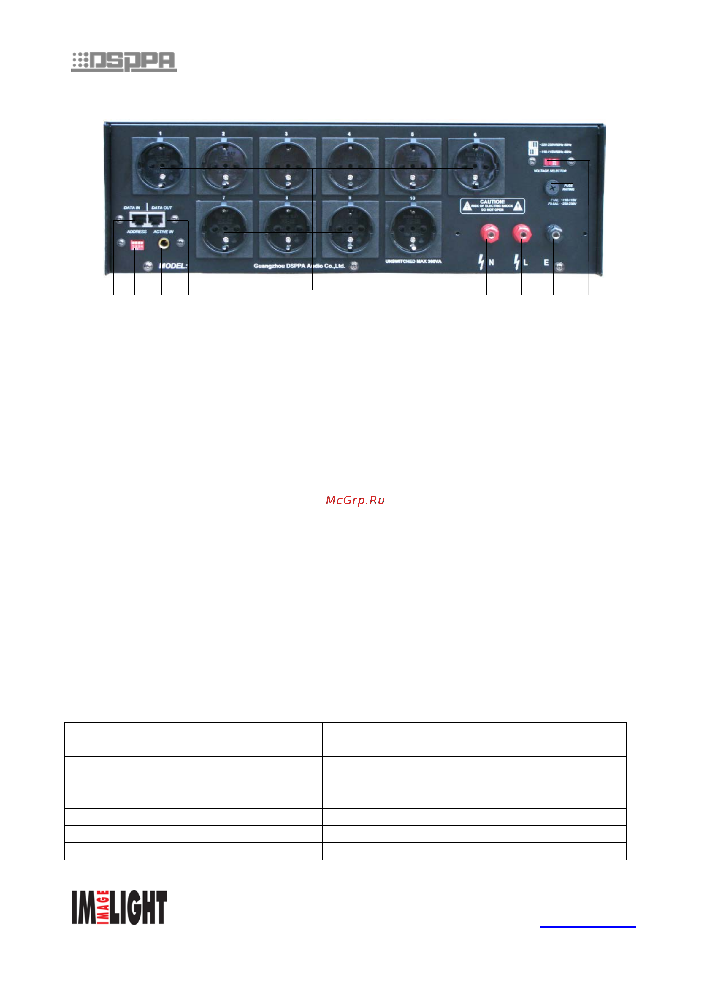 Dsppa MAG-2123S [4/4] Задняя панель
