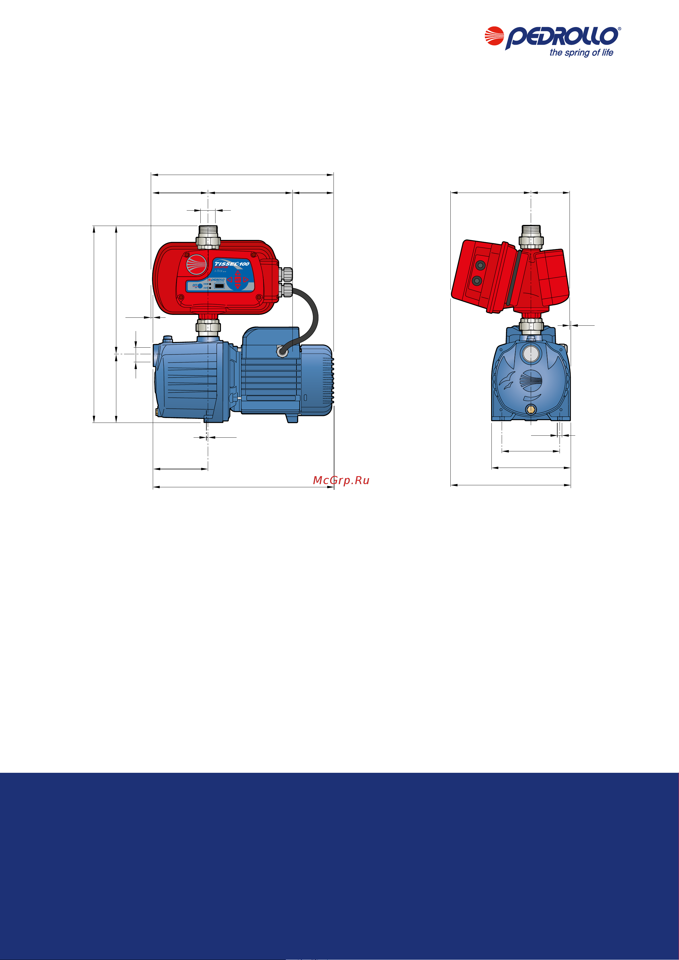 Pedrollo TS2 - MK 3/6 [4/20] Dimensions mm