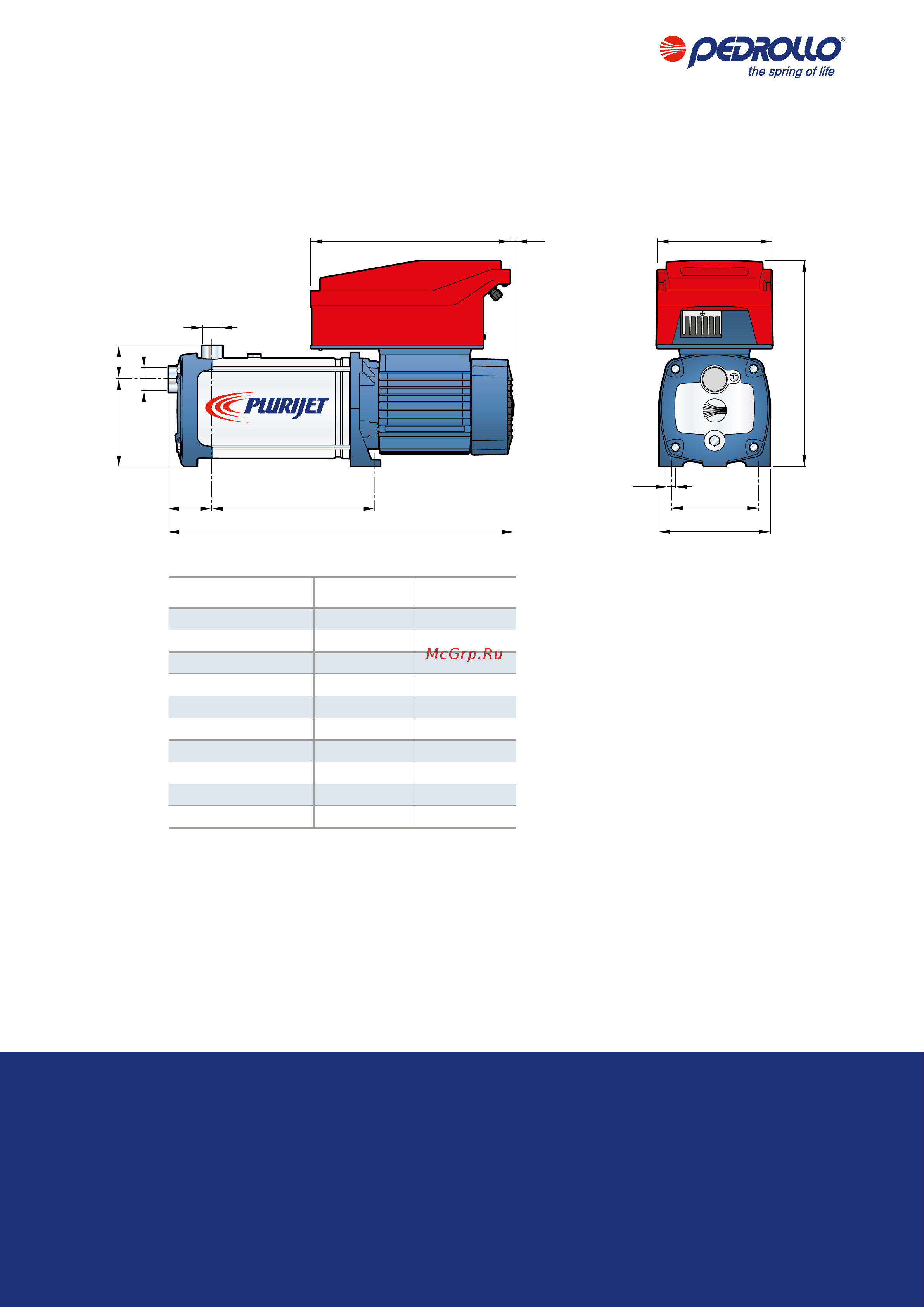 Pedrollo TS2 - MK 3/5 [12/12] Dimensions mm