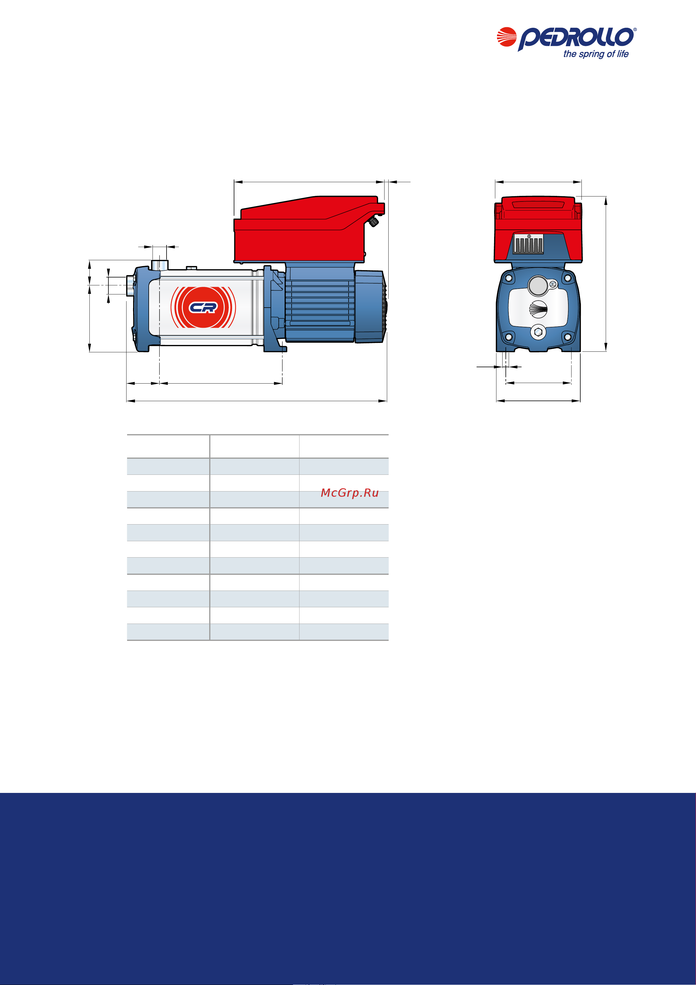 Pedrollo TS2 - MK 3/5 [8/12] Dimensions mm