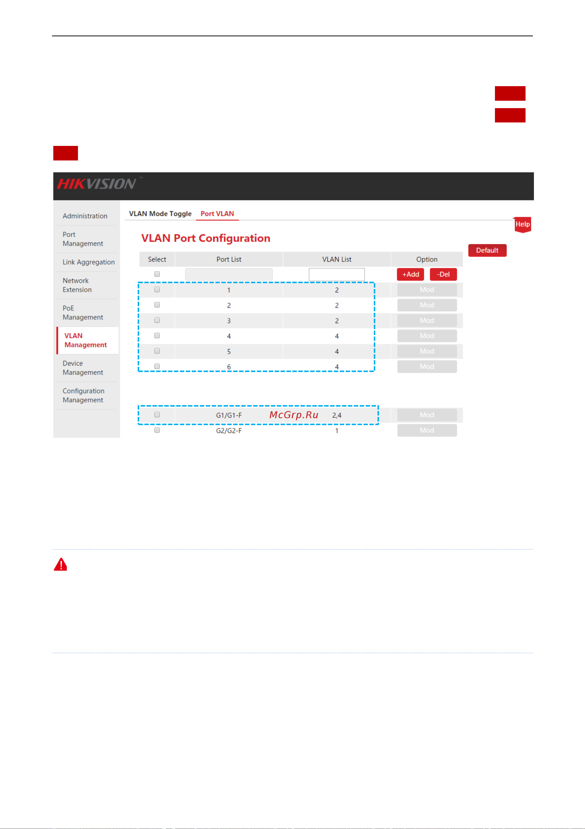 Hikvision DS-3E1310P-E [45/85] Построение vlan одной клавишей one key vlan