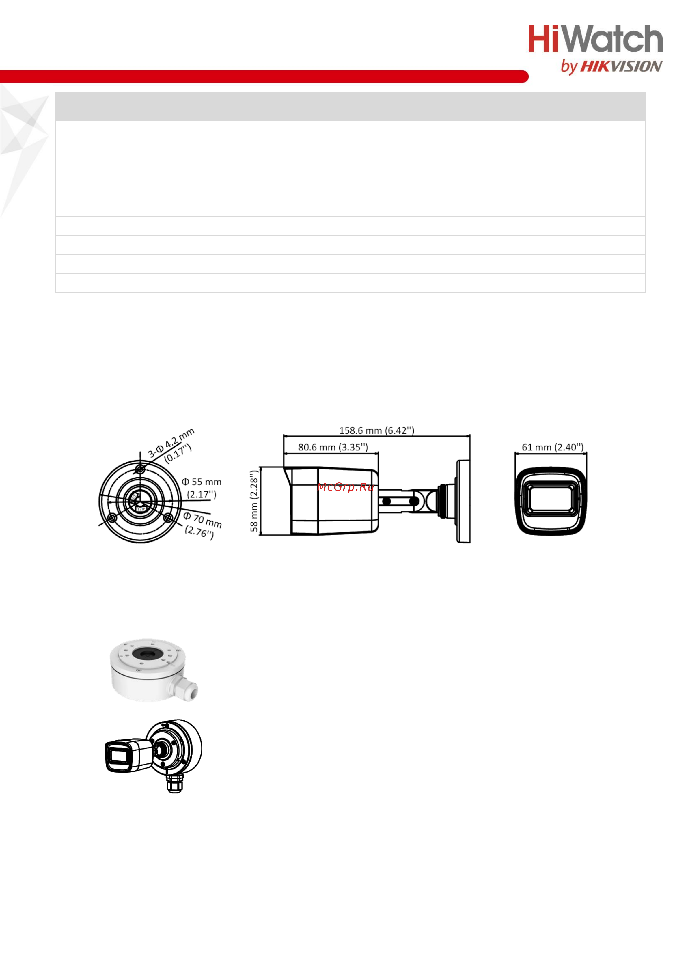 HiWatch DS-T200A [3/4] Аксессуары