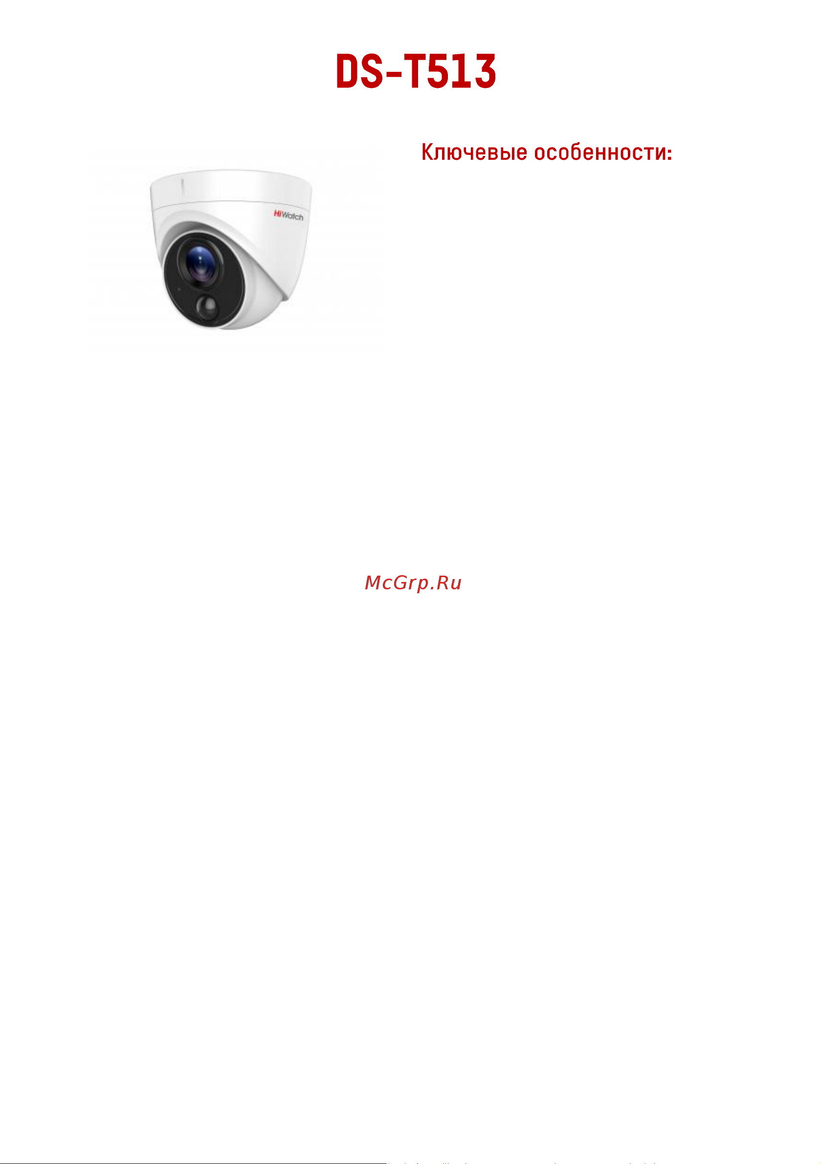 HiWatch DS-T513 (2.8mm) Спецификация онлайн [2/5] 674888