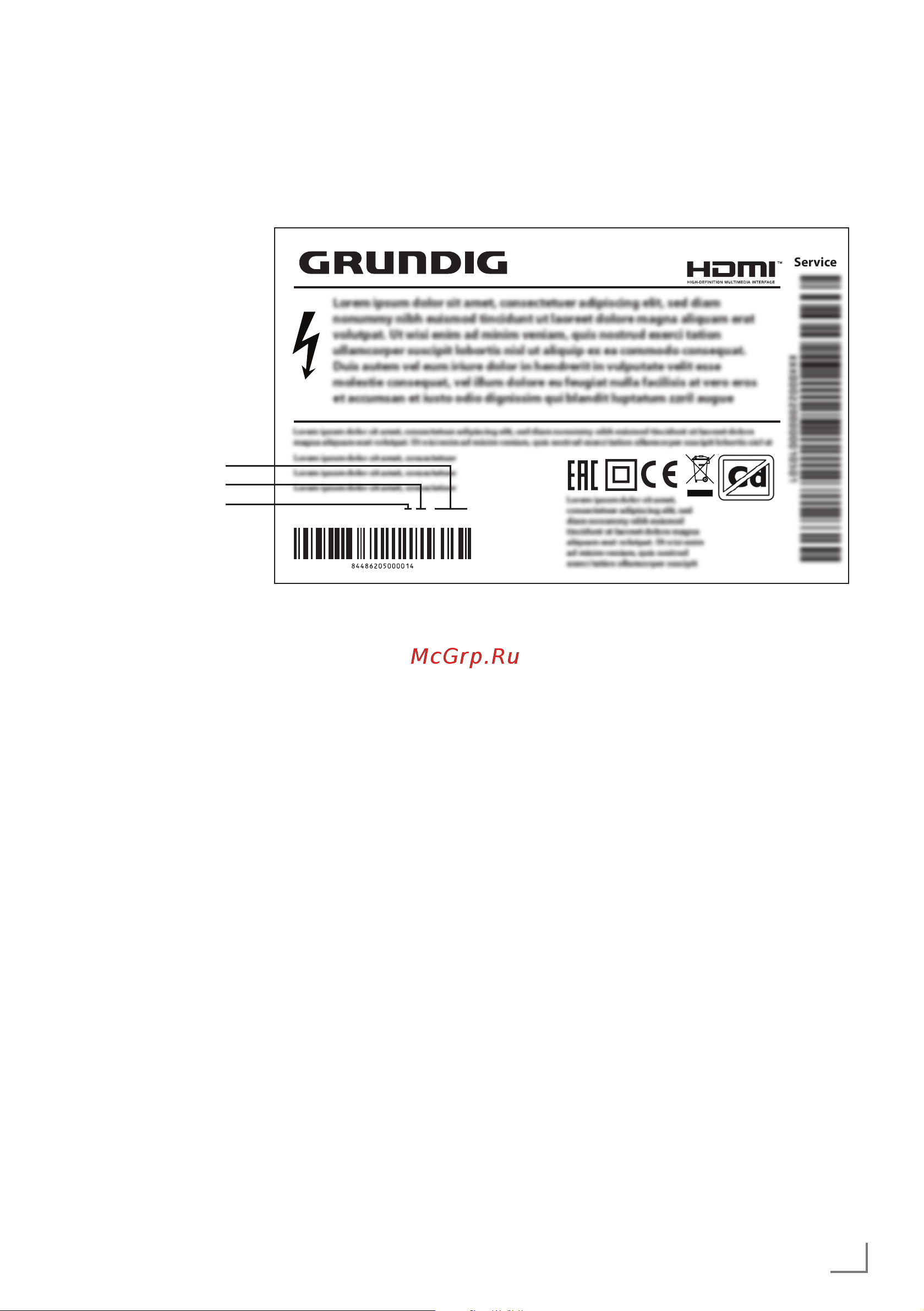 Grundig 55 GGU 7900B [123/124] Дата производства