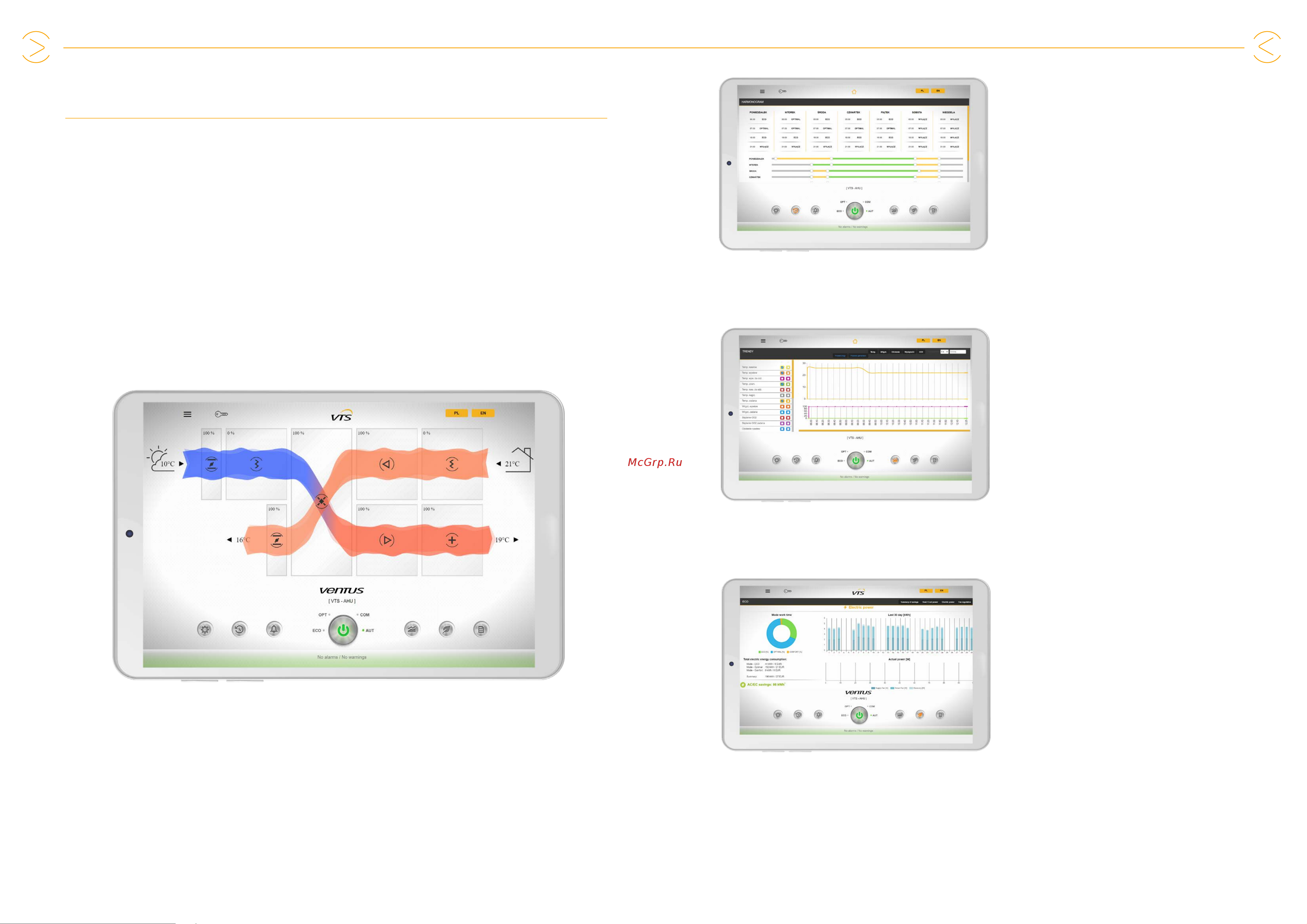 VTS Ventus VVS300 [44/55] Remote monitoring and management of the operating parameters of the unit in real time