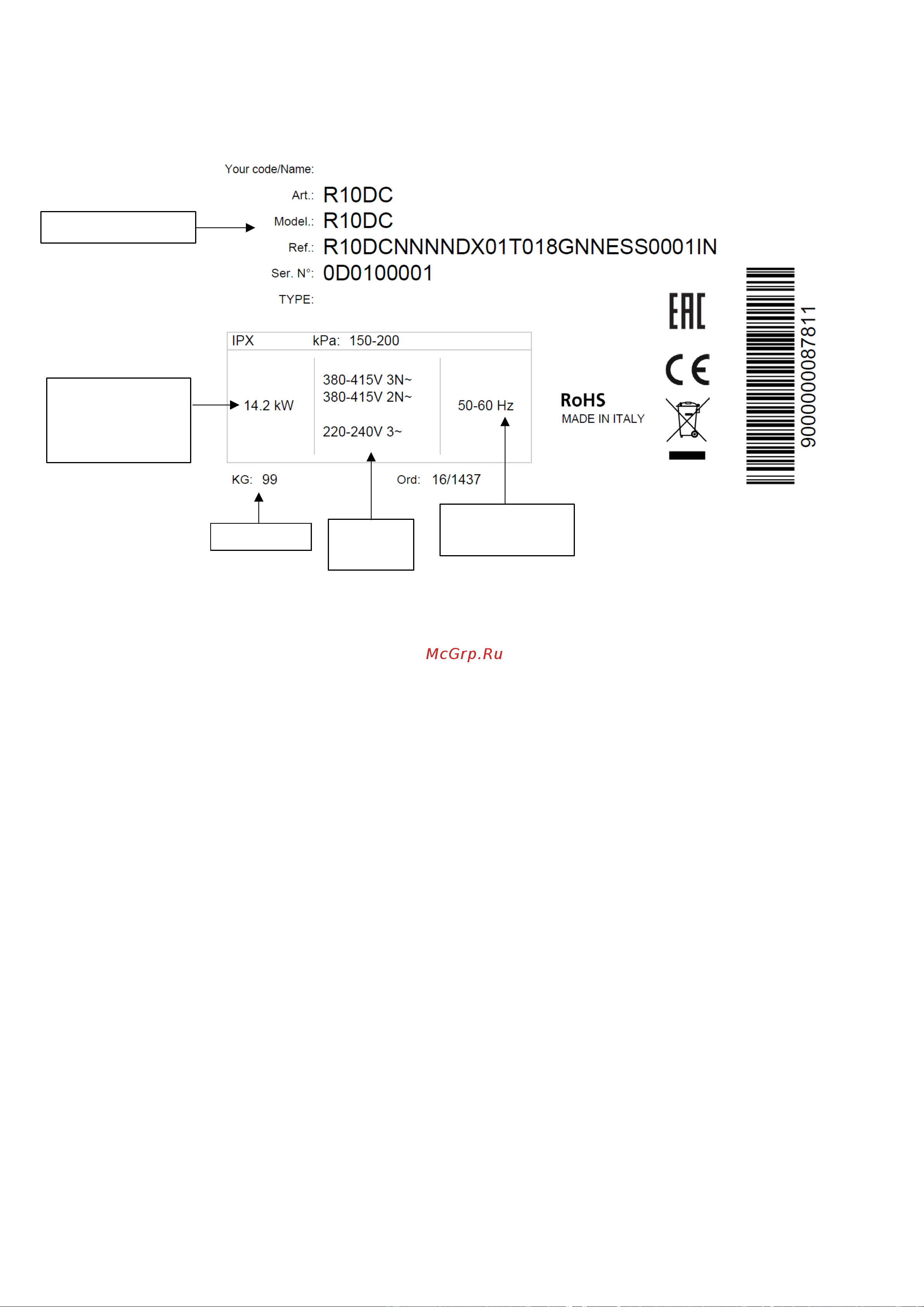 Apach AP10M COMPACT [10/21] Питание от сет