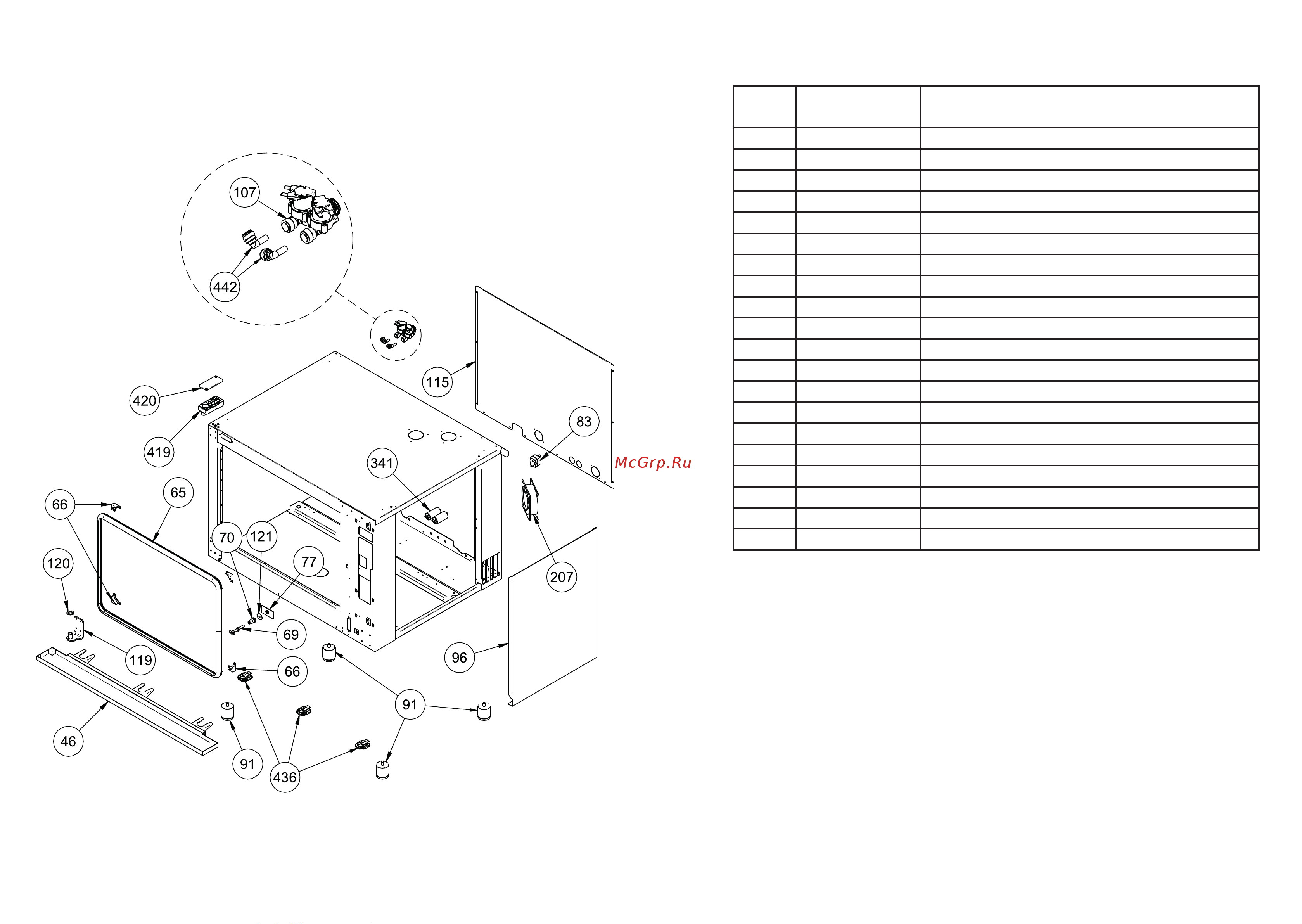 Apach AP5QD [6/7] Esploso mantello esterno 4t 4t external covers exploded view lista ricambi spare parts list