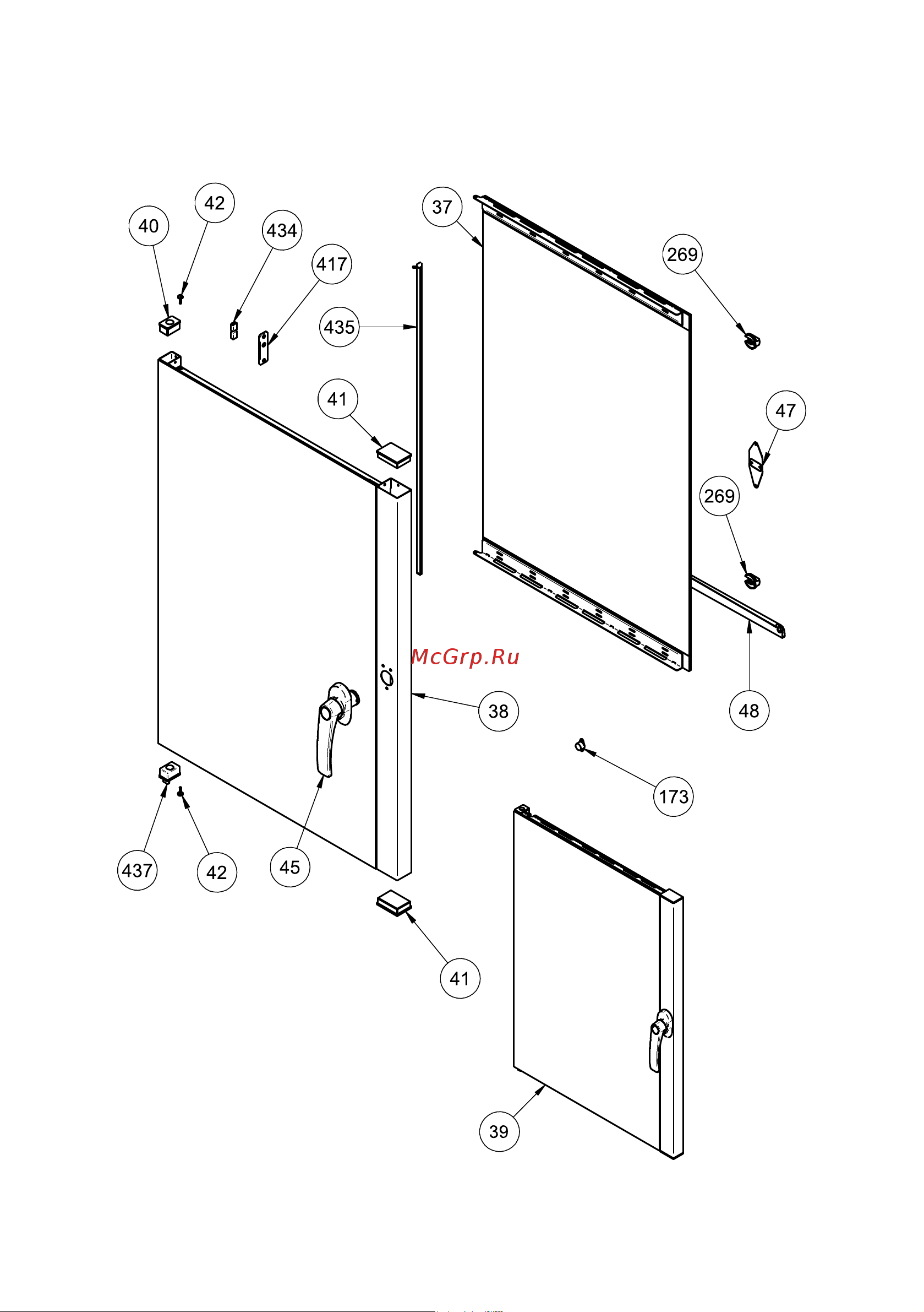 Apach AP7QT [7/14] Esploso porta forno oven door exploded view