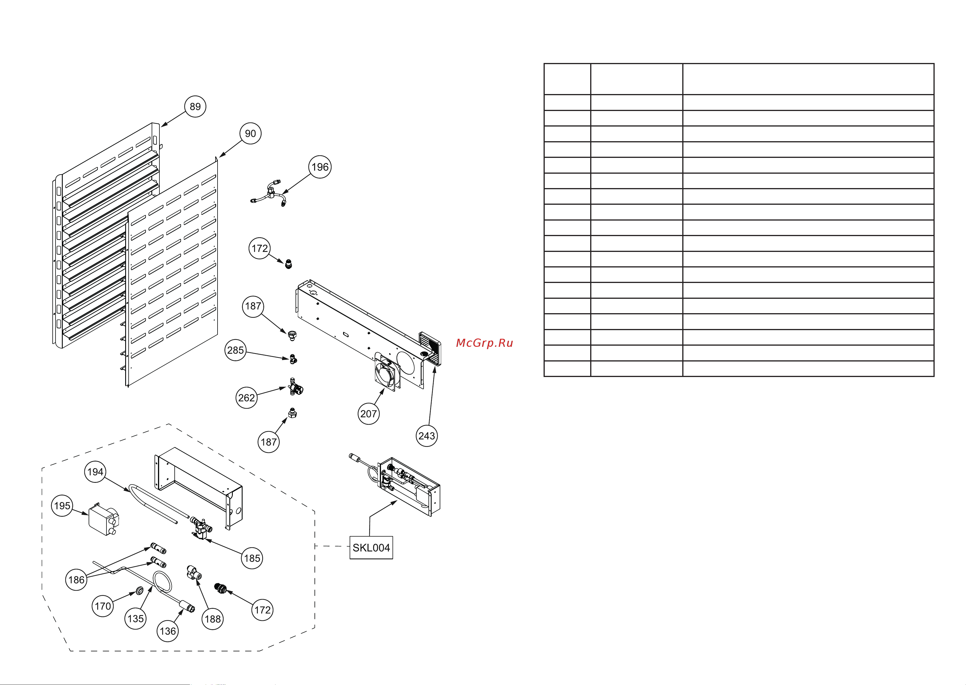 Apach AP7T [6/6] Esploso accessori optional parts exploded view lista ricambi spare parts list