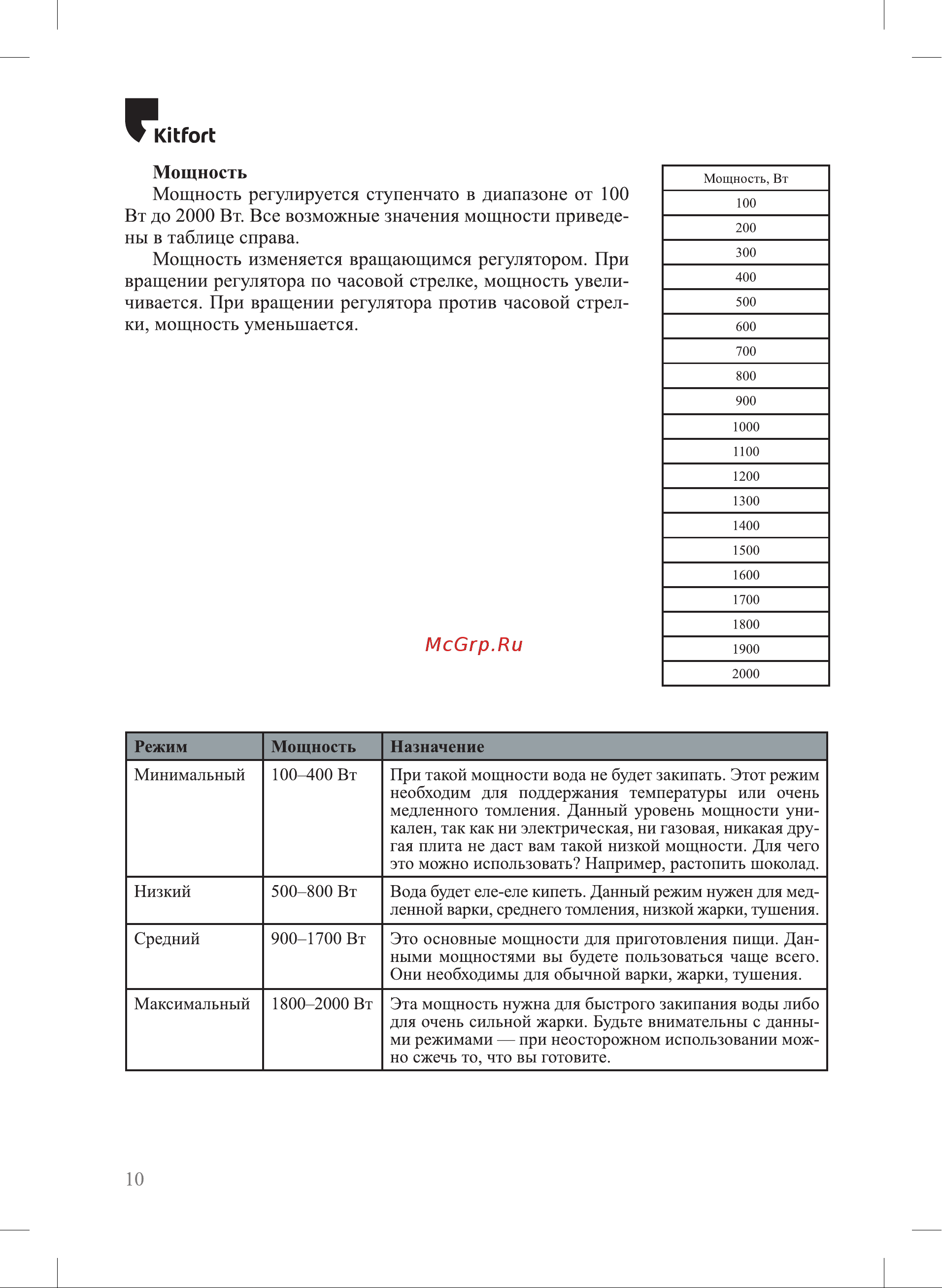 Kitfort КТ-153 Инструкция по эксплуатации онлайн [10/16] 678291