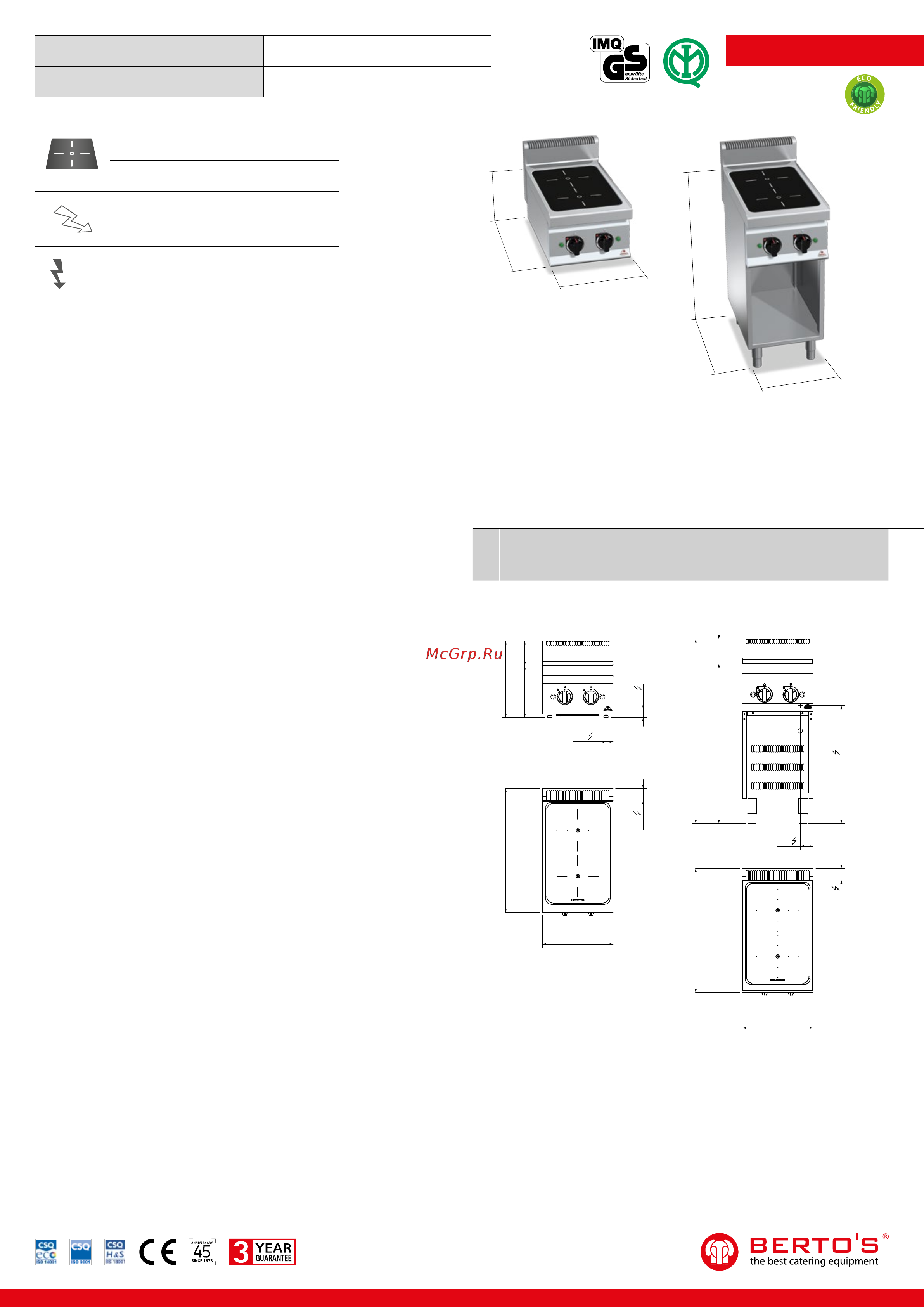 Bertos E7P2M/IND Технические данные онлайн
