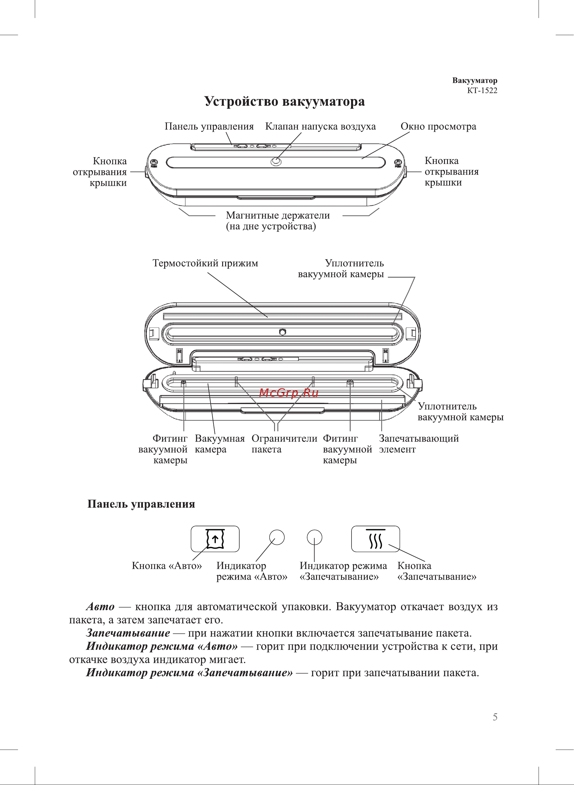 Kitfort черно-фиолетовый КТ-1522-1 Инструкция по эксплуатации онлайн [5/20] 855903