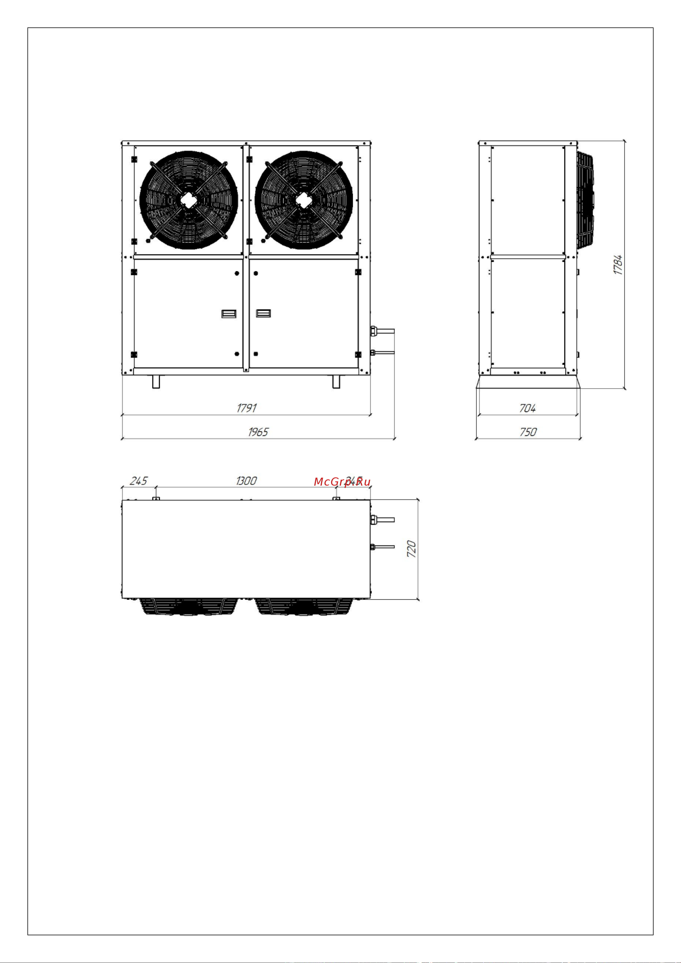 Intercold МСМ 451 PR FT [48/57] Габаритные размеры компрессорно конденсаторных блоков приложение 3