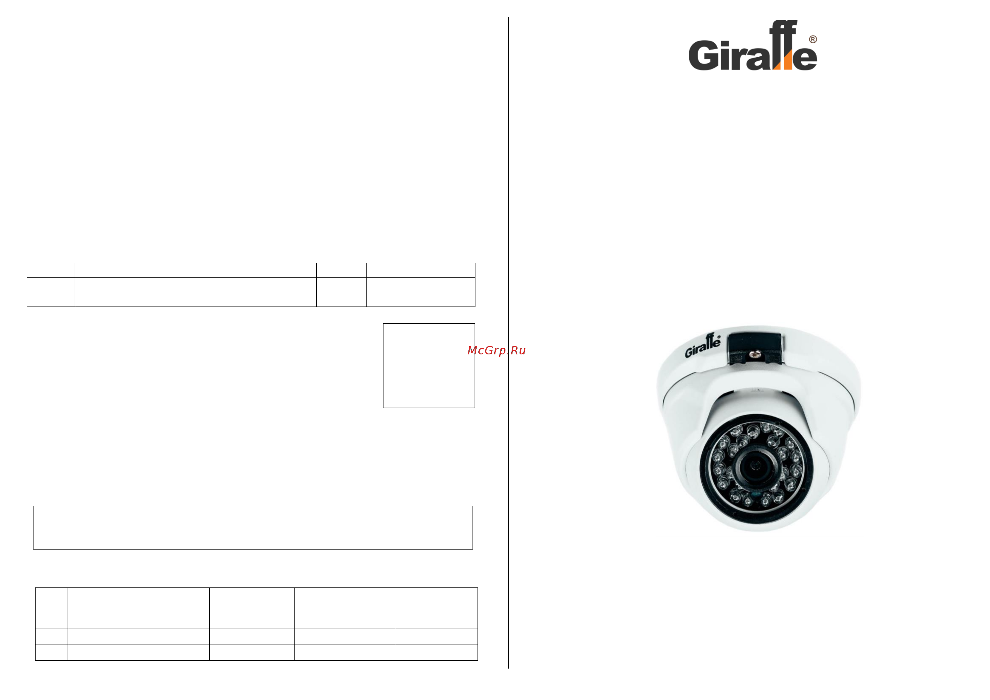 Giraffe GF-IPVIR4306MP2.0 V3 (2.8) Паспорт онлайн