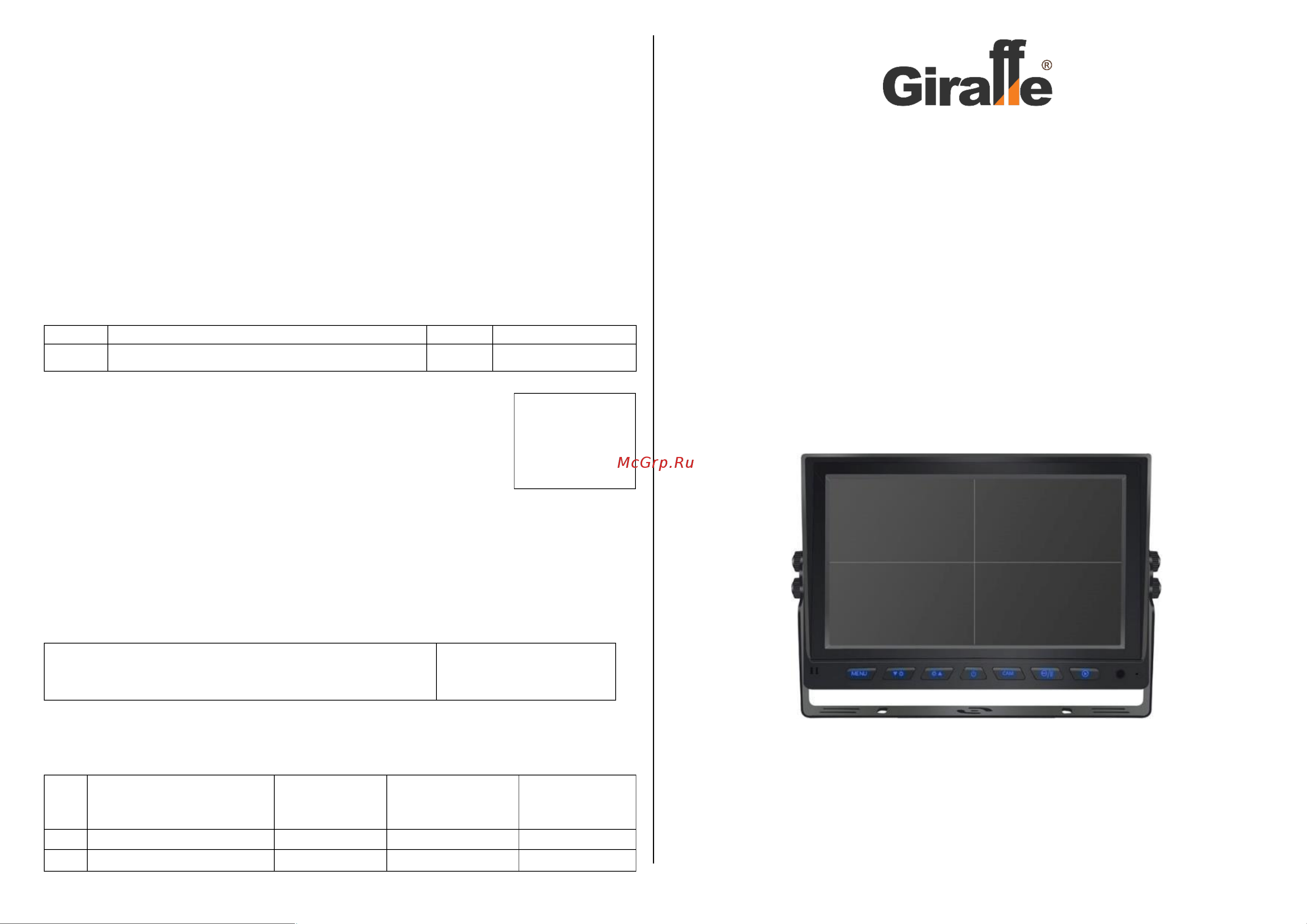 Giraffe GF-AM090SD Паспорт онлайн
