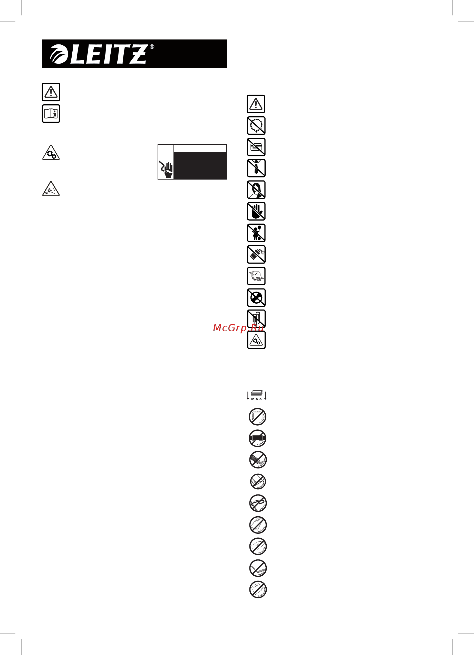 Leitz IQ Autofeed Office 300, P5 [20/106] Le rogamos que lea y guarde estas importantes instrucciones de seguridad