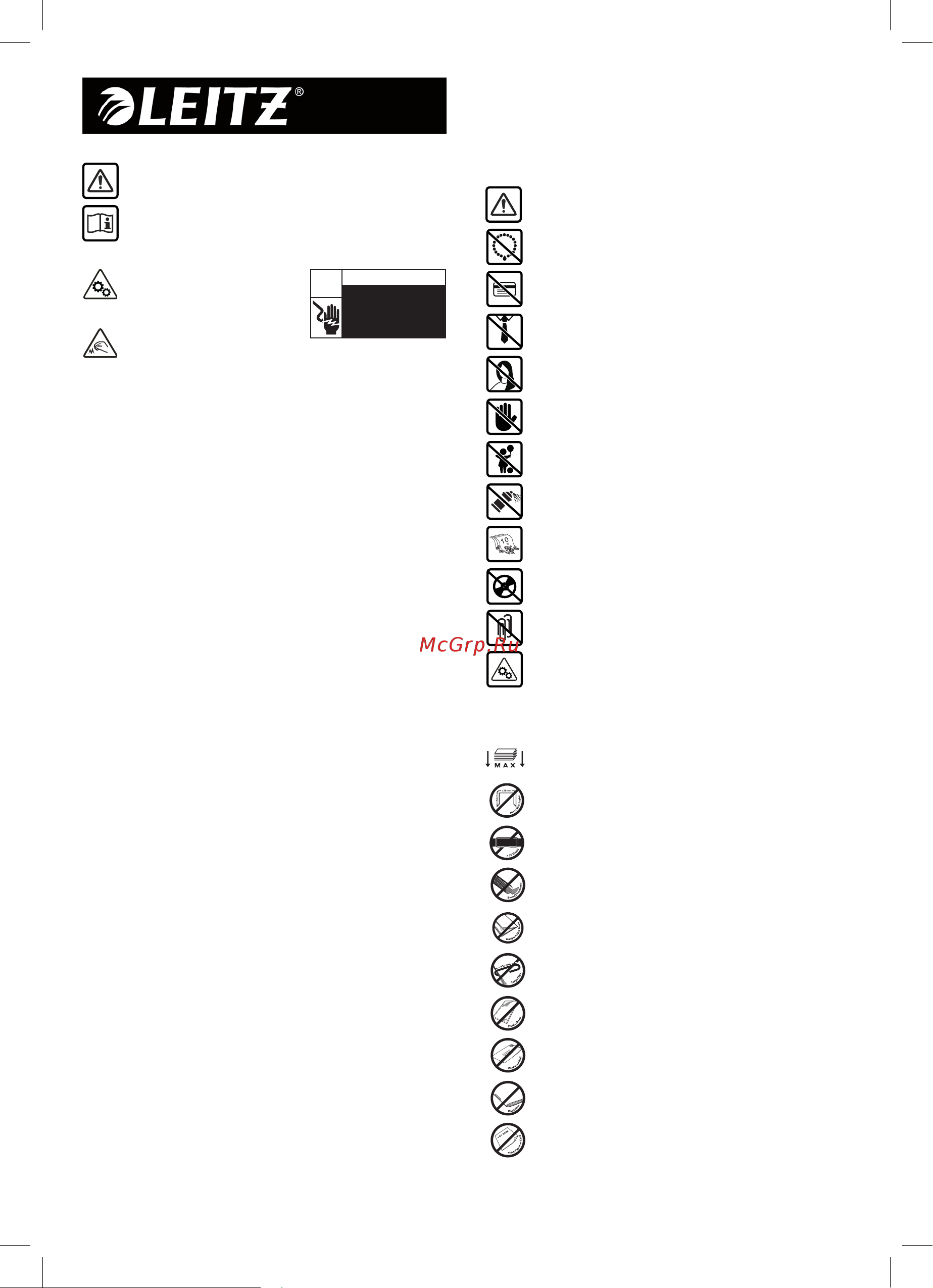 Leitz IQ Autofeed Office 300, P5 [4/106] Hopper filling symbols