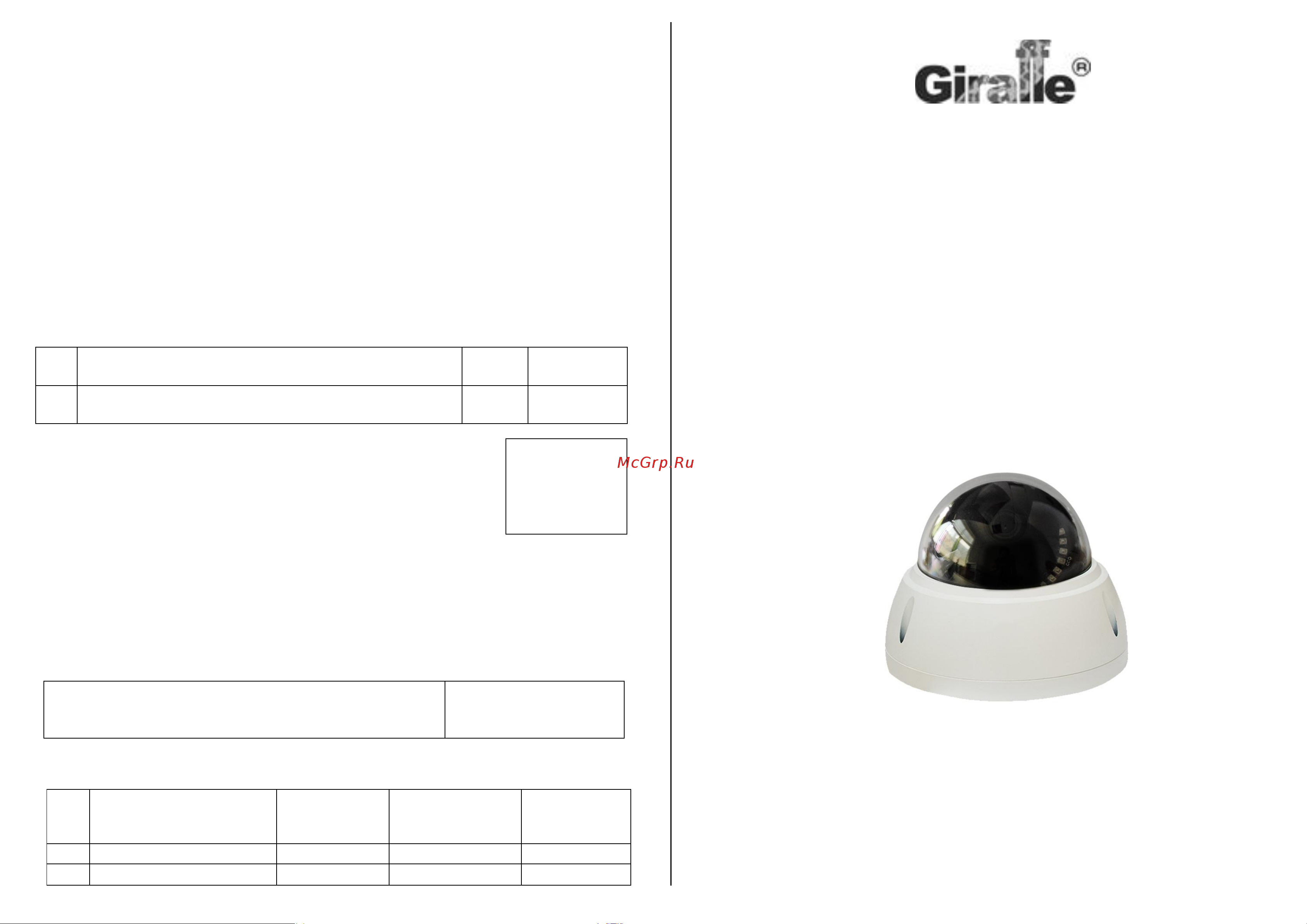 Giraffe GF-IPVIR4354MPA2.0 (2.8) Паспорт онлайн