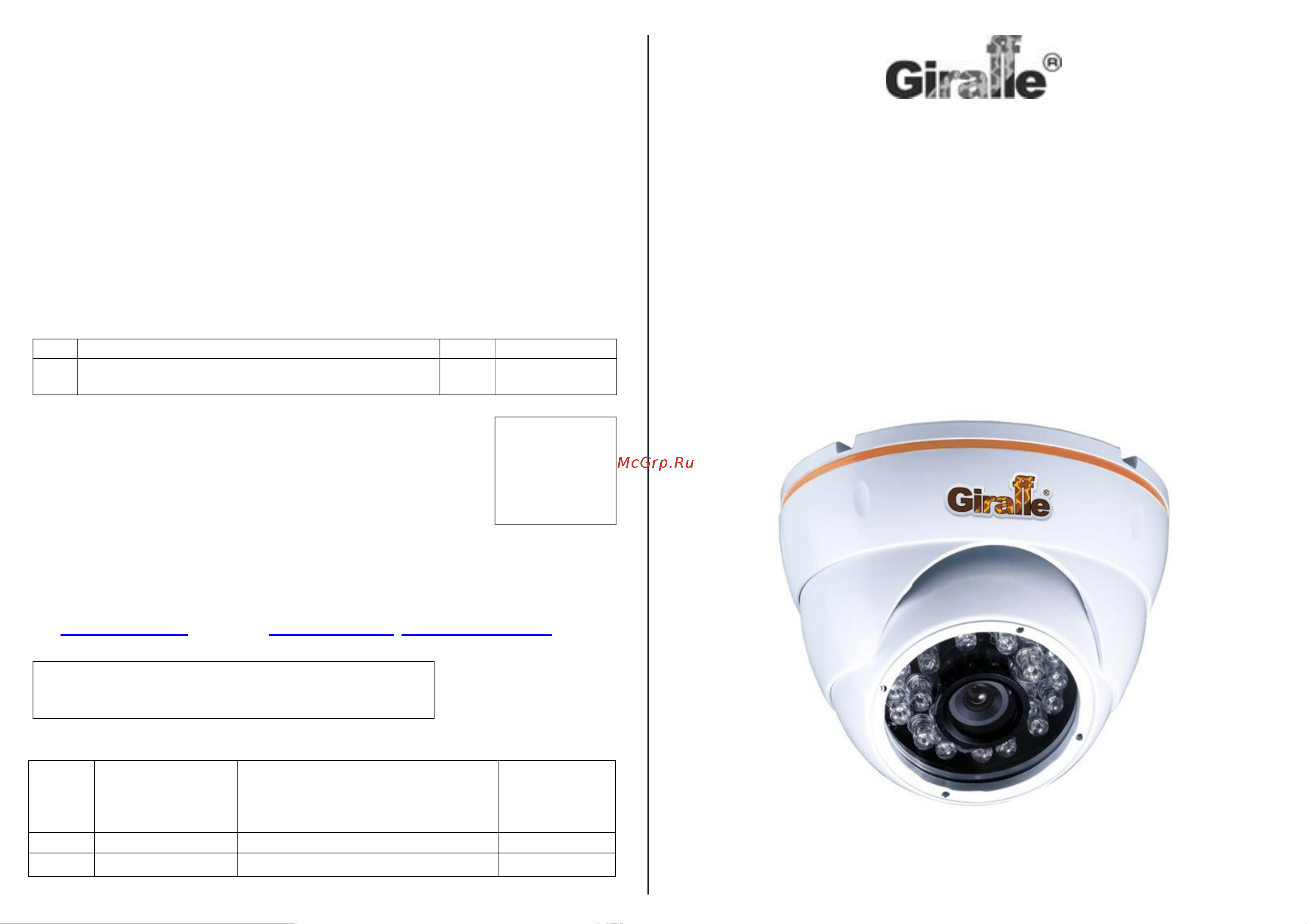 Giraffe GF-VIR4306AHD2.0 v2 Паспорт онлайн