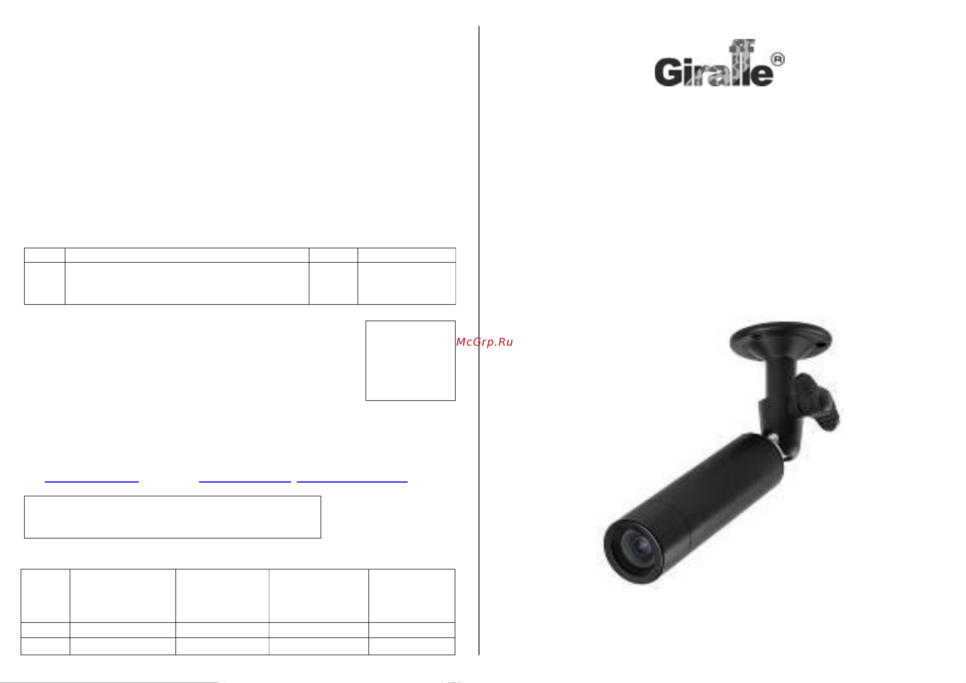 Giraffe GF-R4319AHD Паспорт онлайн