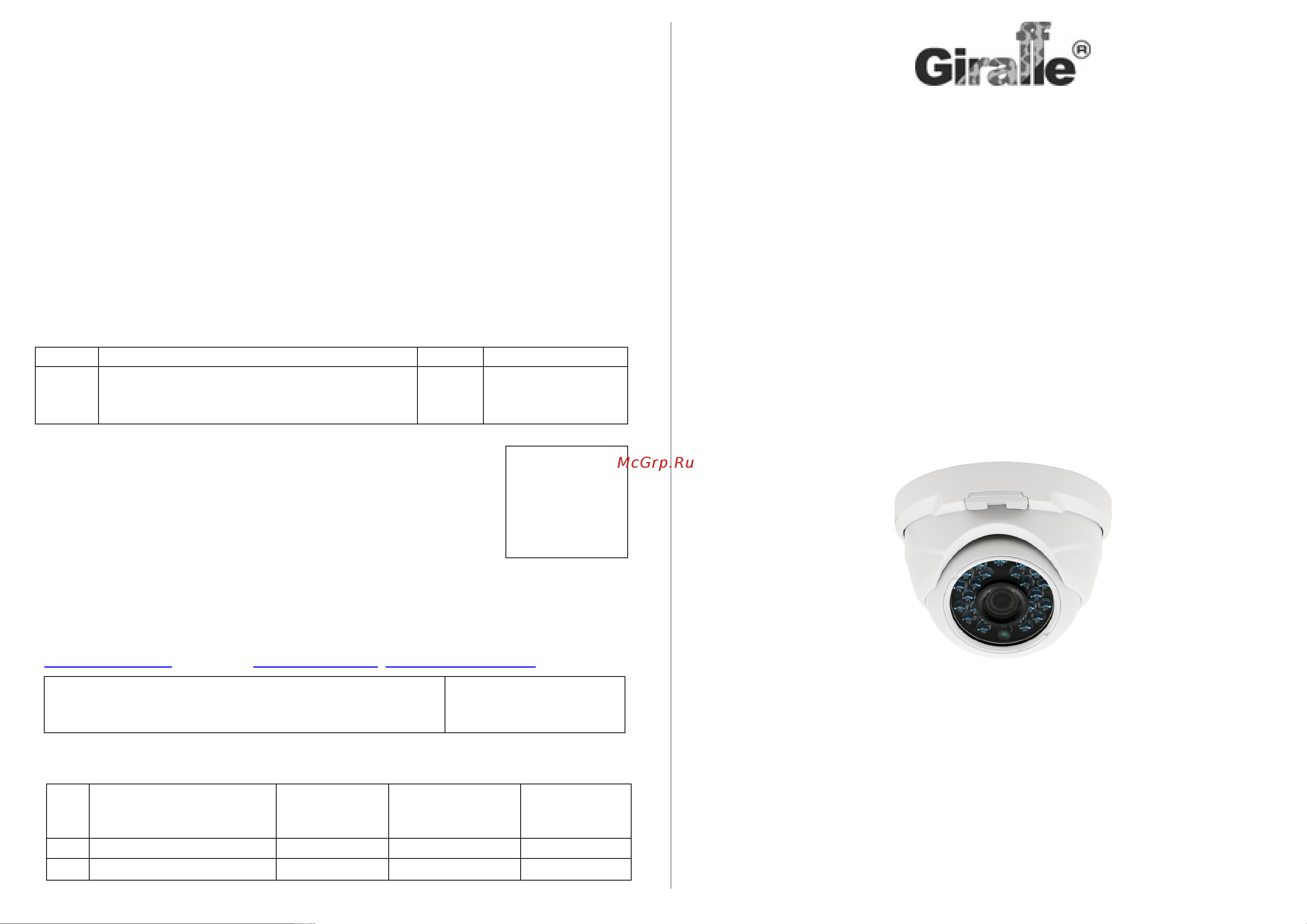 Giraffe GF-IPVIR4306MP2.0 v2 Паспорт онлайн