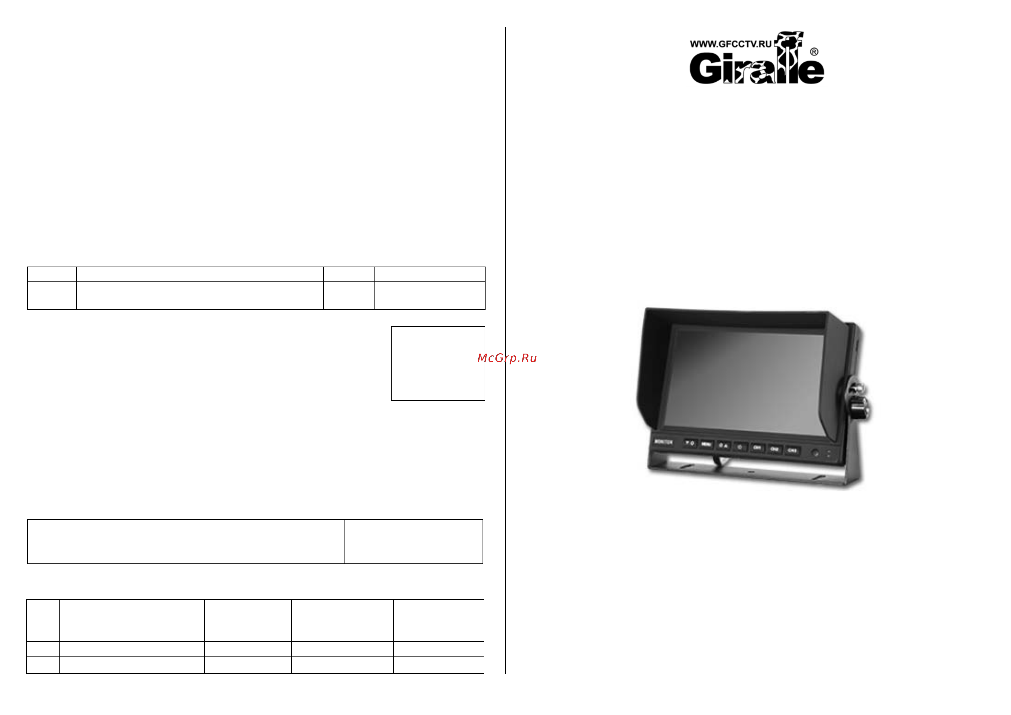 Giraffe GF-AM090AHD Паспорт онлайн