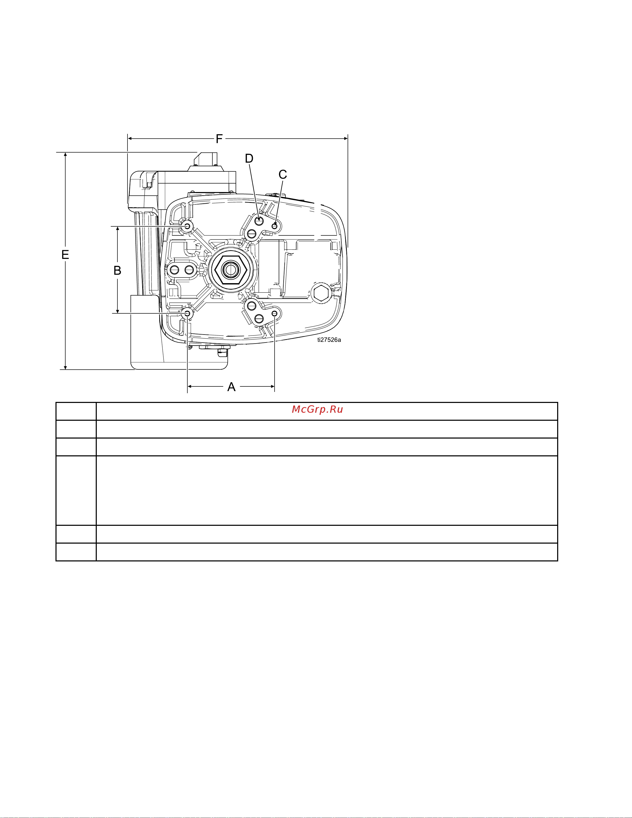 Graco King E60 273248 [32/36] Схема схема схема монтажных монтажных монтажных отверстий отверстий отверстий