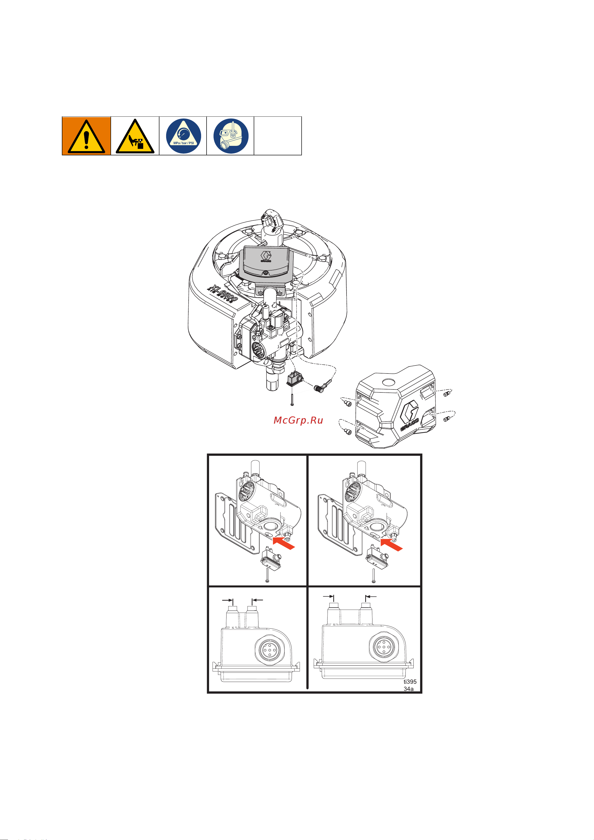 Graco King 30:1 K30FW1 [23/36] Подключение дистанционного модуля datatrak комплекты 24x550 24x552 19c374 и 19c375