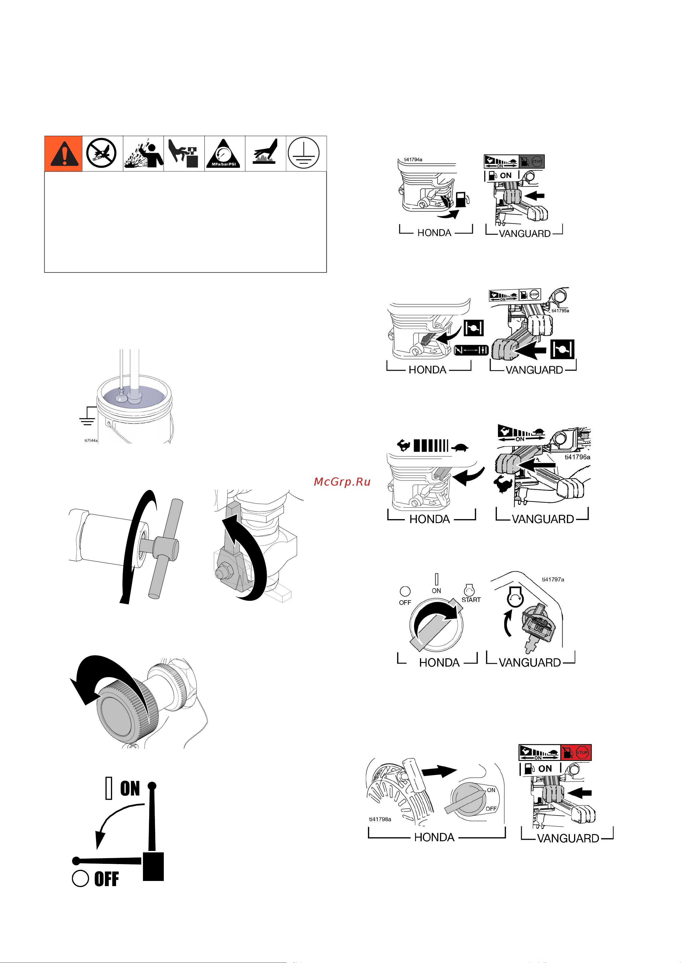 Graco GH 2570ES 16U278 [9/24] Запуск