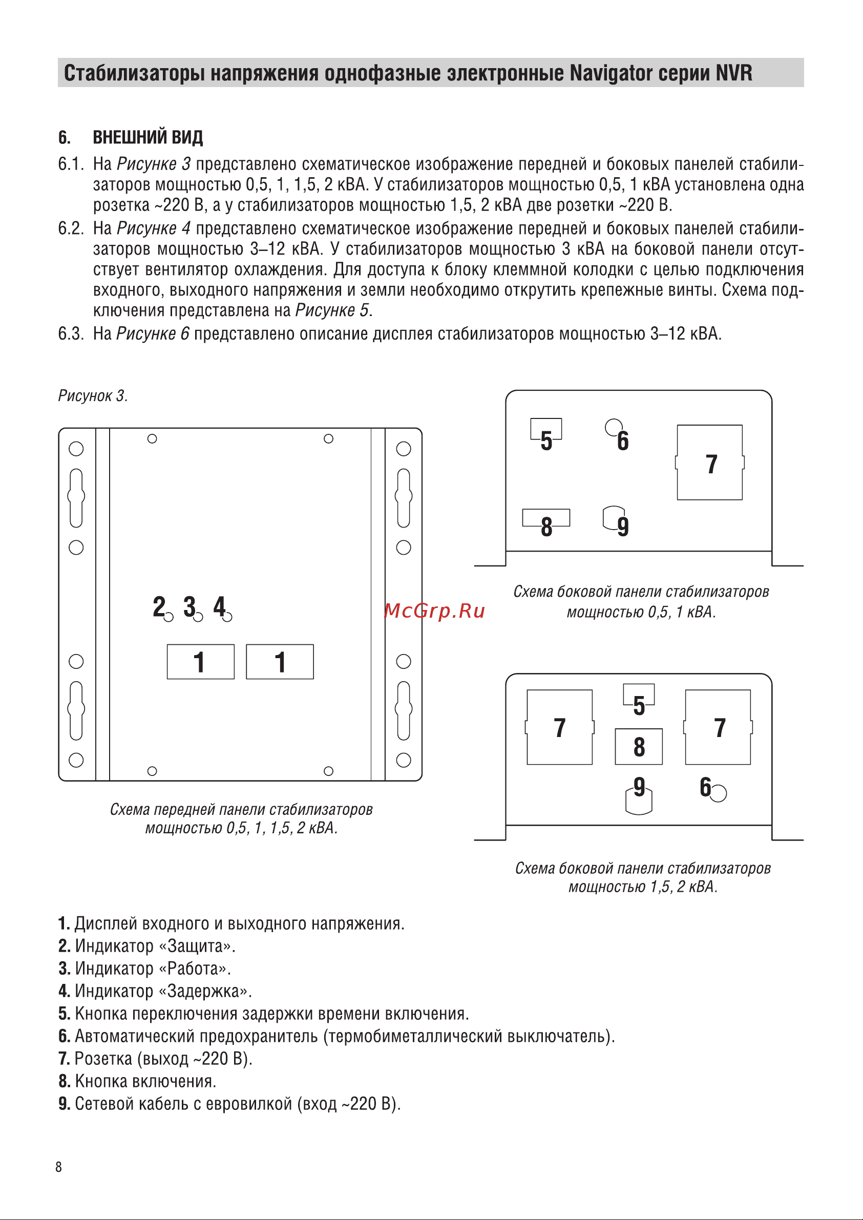 Navigator NVR-RW1-3000 Инструкция по эксплуатации онлайн [8/16] 679682