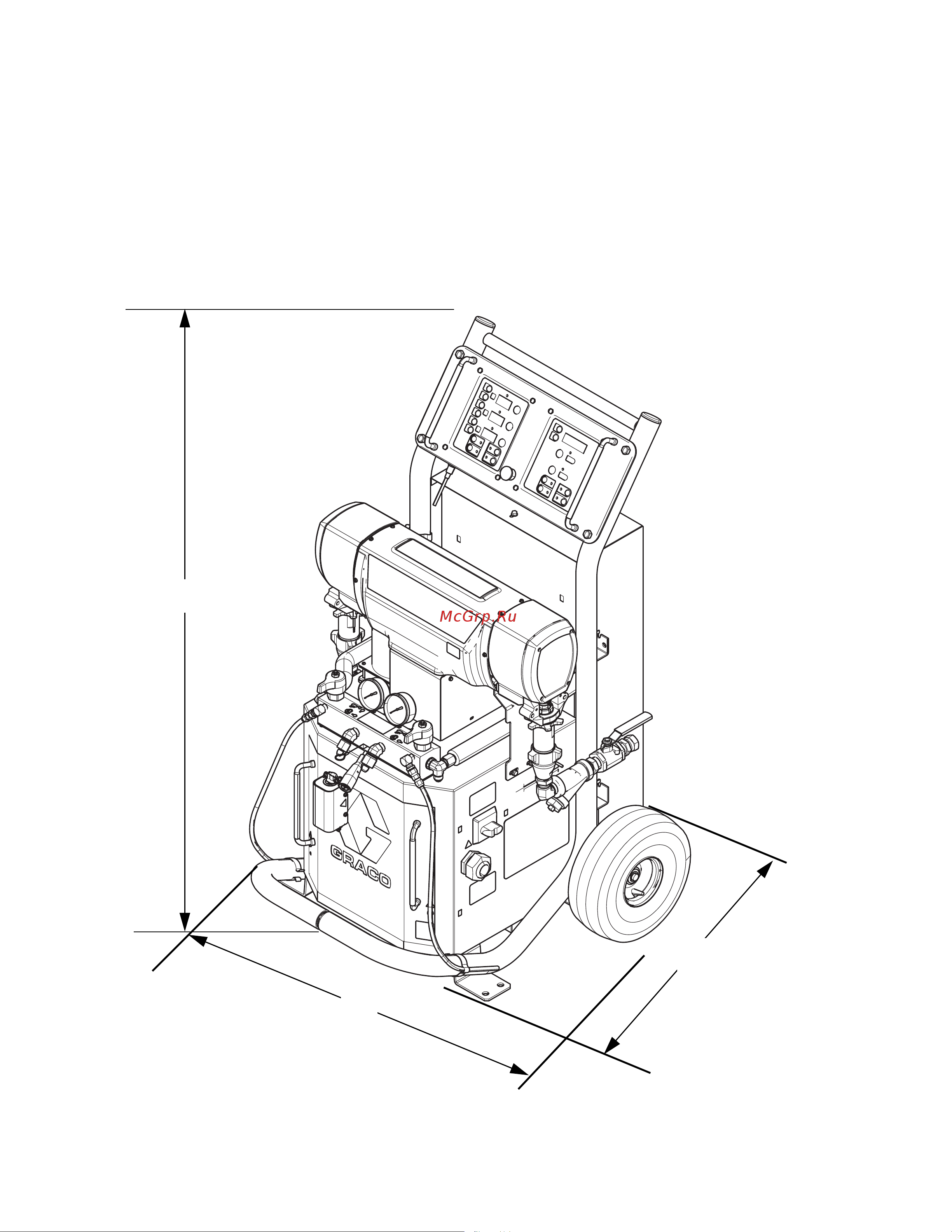 Graco Reactor E-20 CH9025 [38/42] Dimensions