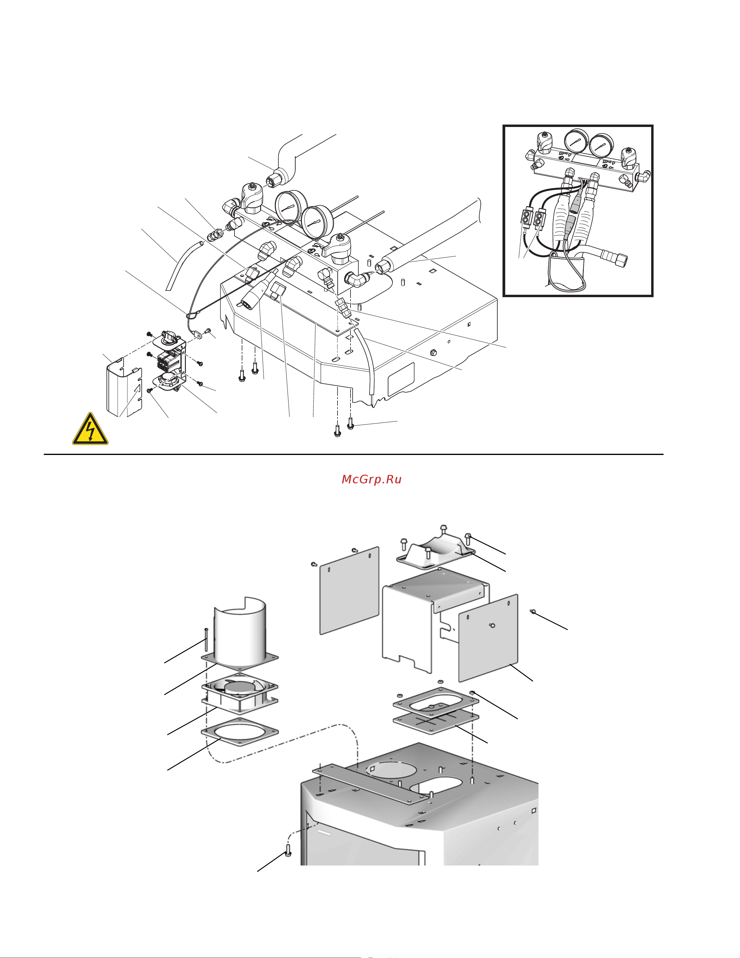 Graco Reactor E-20 FP9030 [54/76] Detail cabinet area