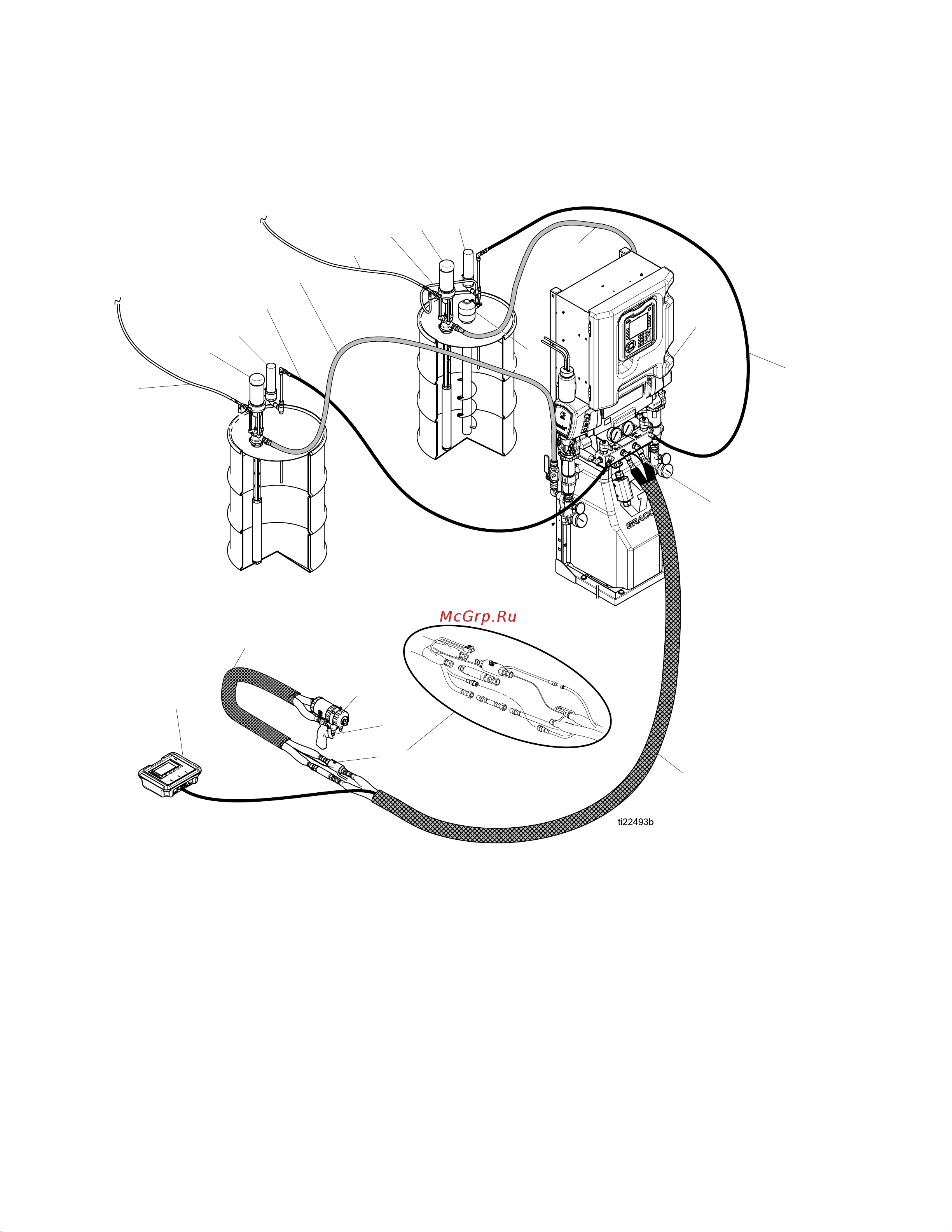 Graco Reactor 2 E-30 FP2110 [14/78] Typical typical typical installation installation installation with with with system system system fluid fluid fluid manifold manifold manifold toto to drum drum drum circulation circulation circulation
