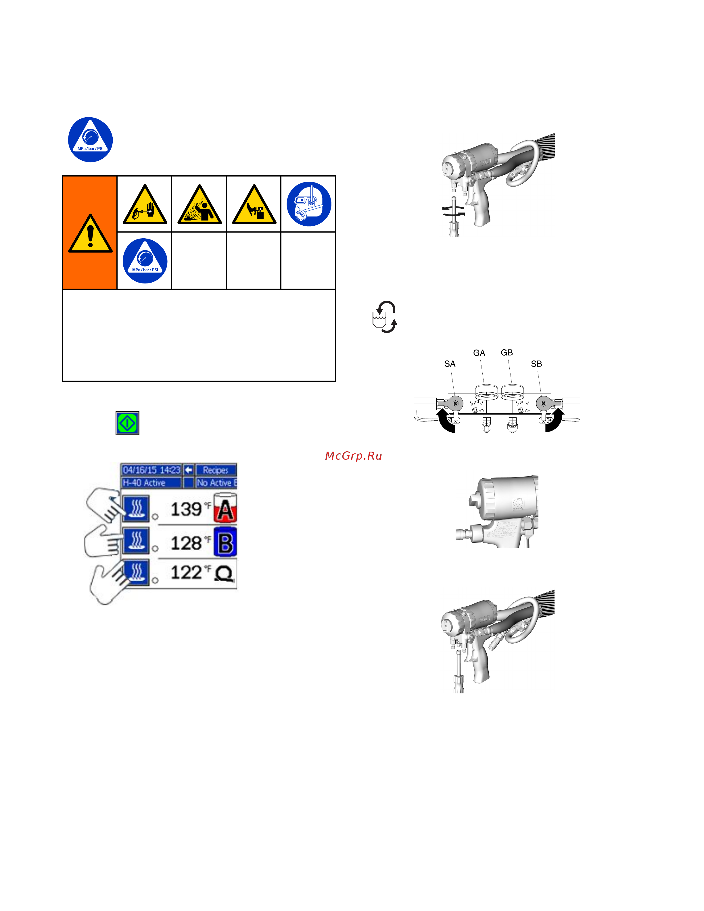 Graco REACTOR 2 H-50 PHH153 [62/78] Pressure pressure pressure relief relief relief procedure procedure procedure