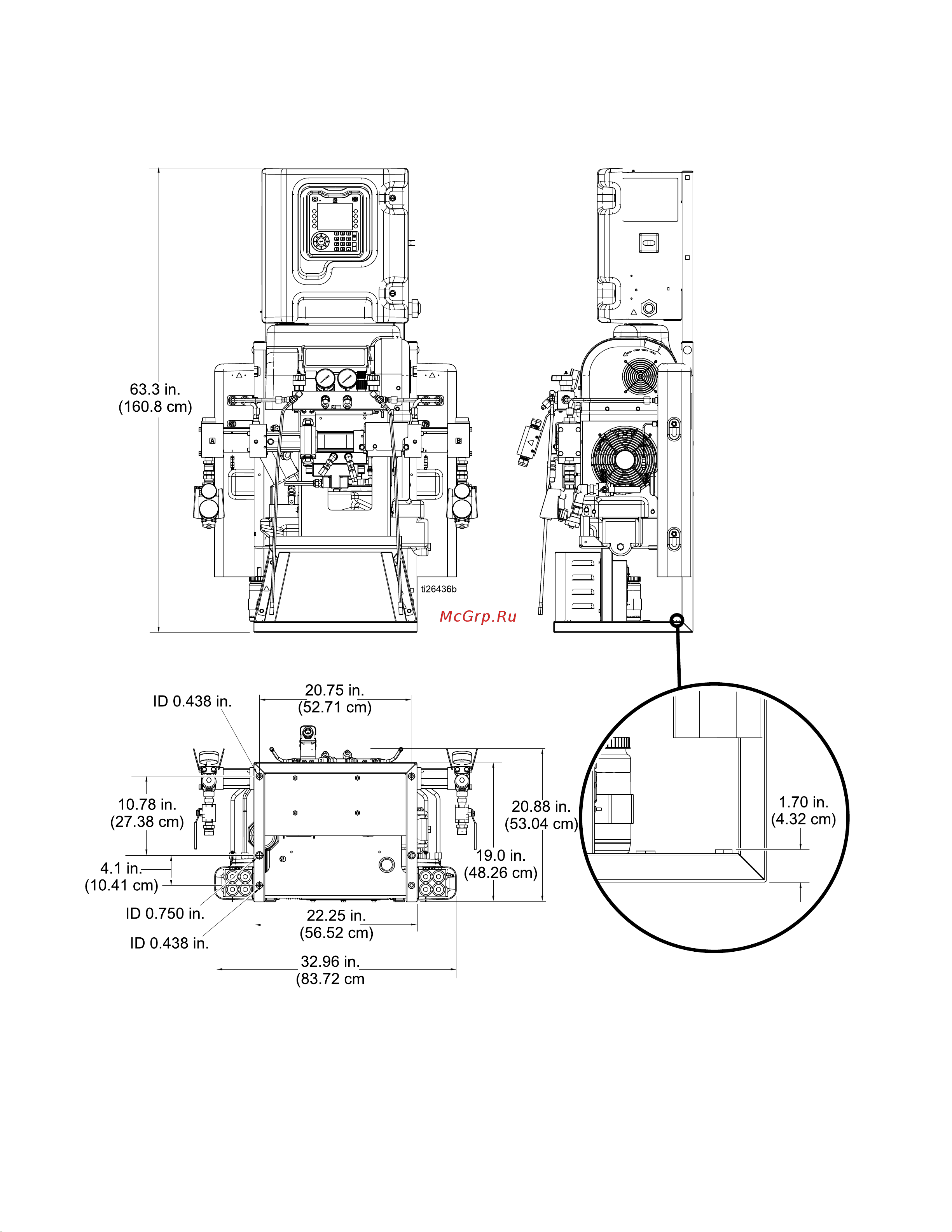 Graco REACTOR 2 H-30 PHH031 [74/78] Dimensions