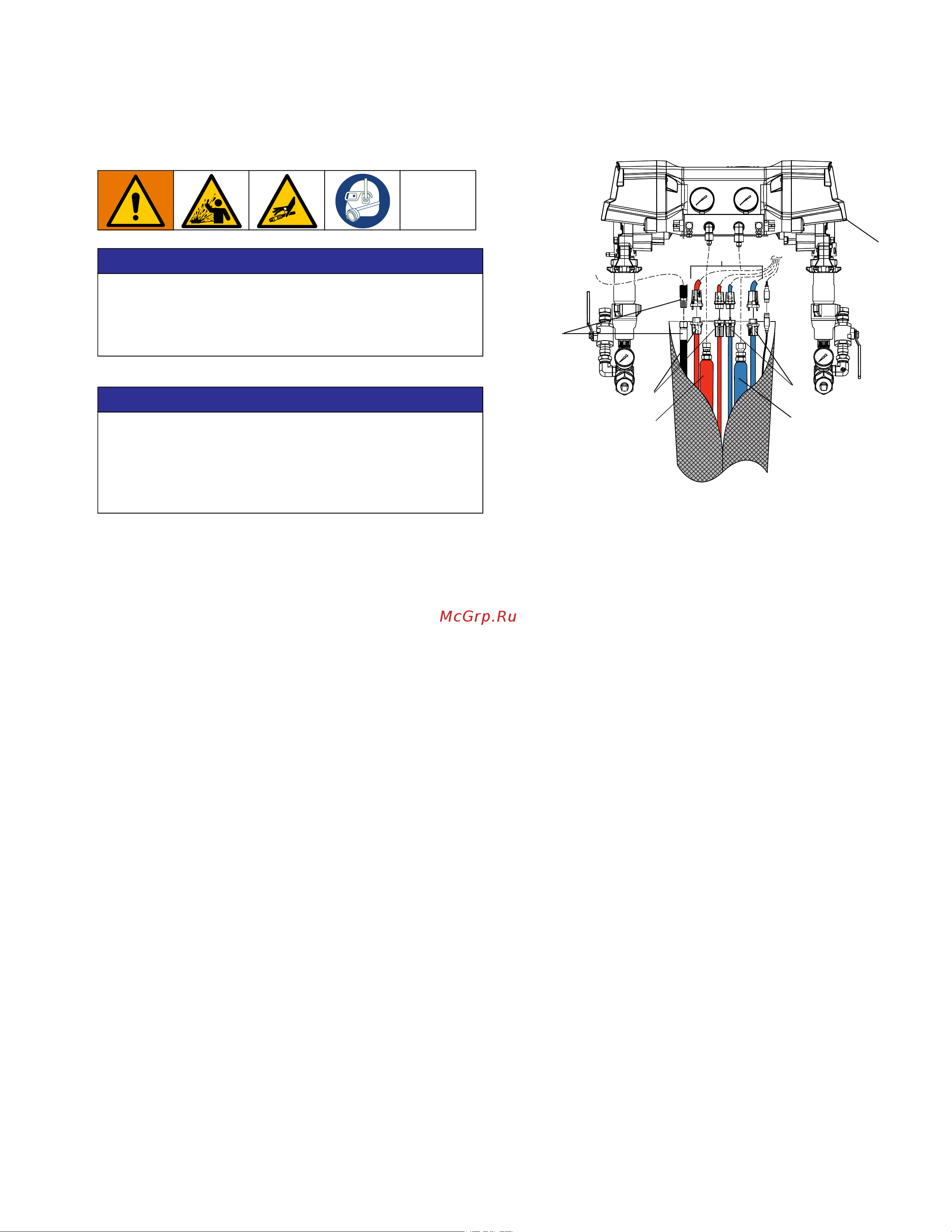 Graco REACTOR 3 E-30 26R330 [11/26] Connect hoses to proportioner