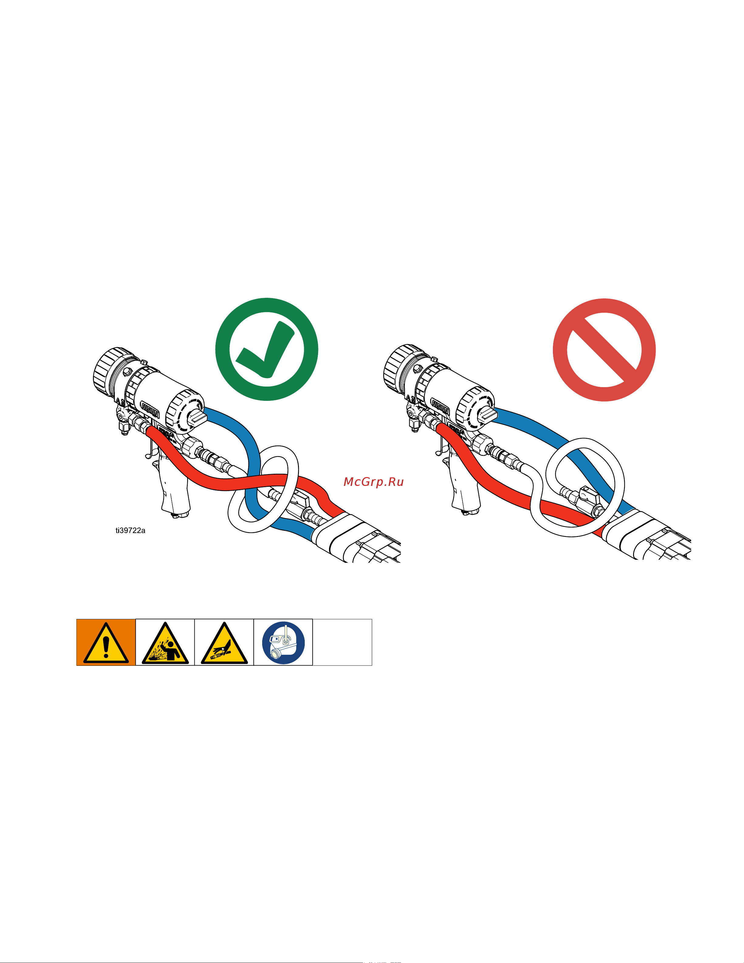 Graco REACTOR 3 E-30 26R330 [13/26] Connect whip hose to gun or gun manifold