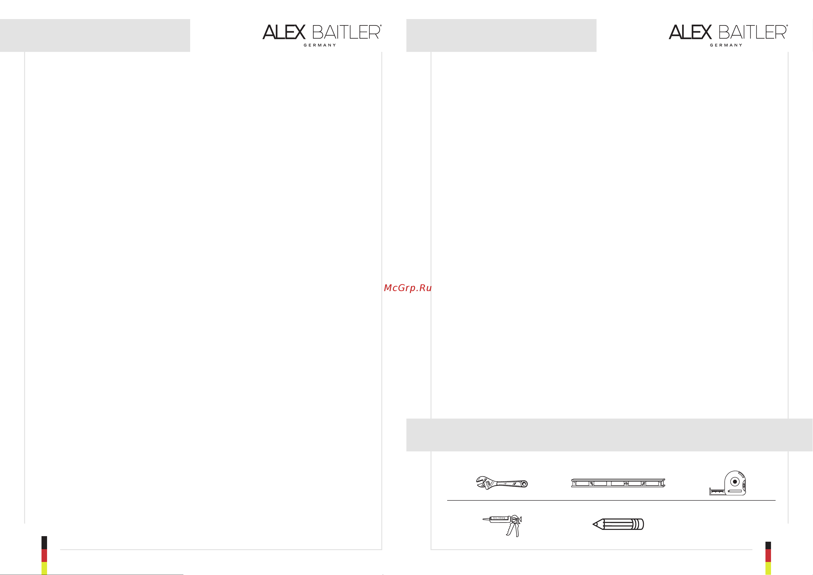 Alex Baitler AB10017H-1 100x100 см акрил [2/5] Recommended enclosure installation tools