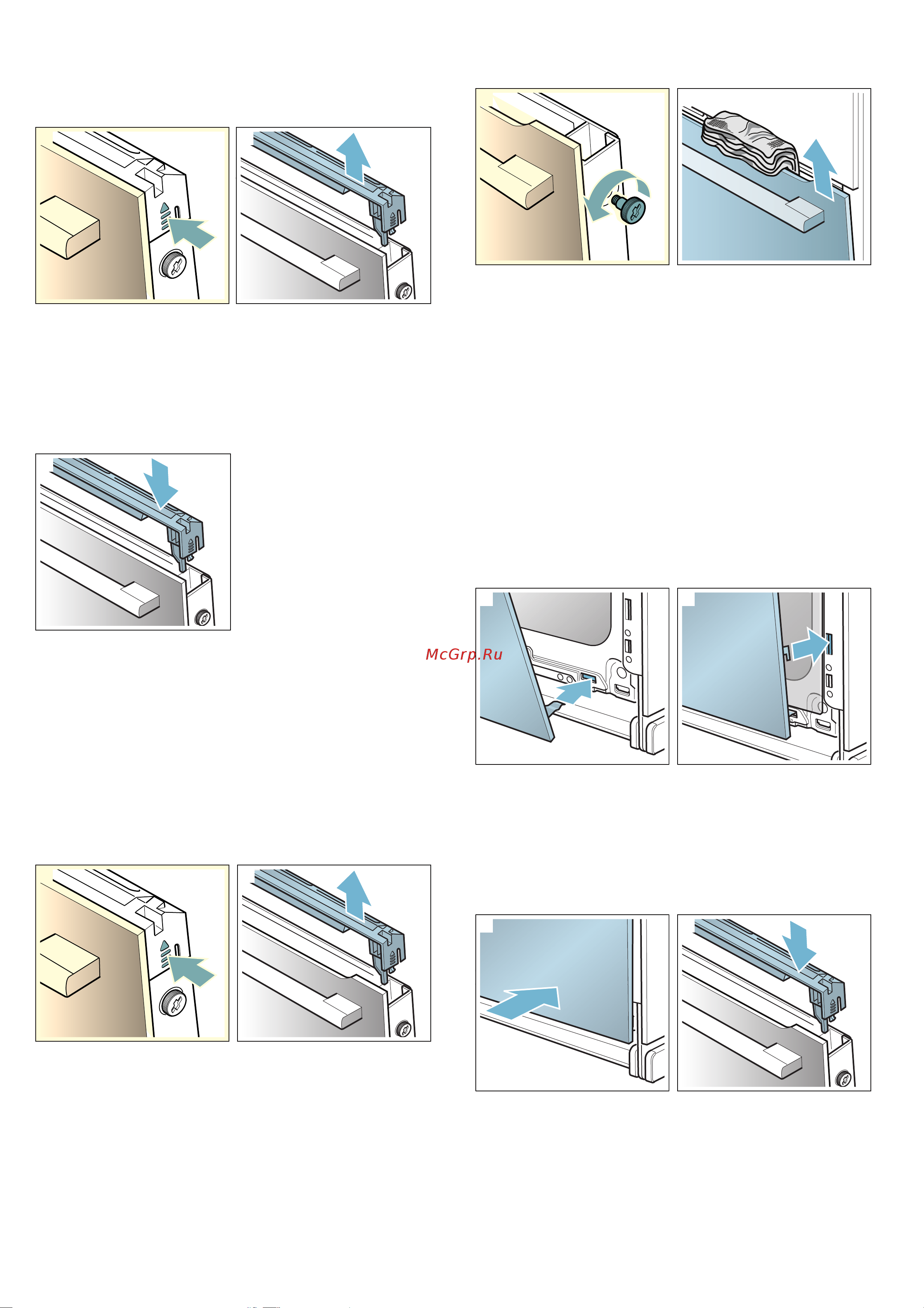 Bosch Serie 8 HBG 635BB1 [23/48] Снятие и установка стёкол дверцы