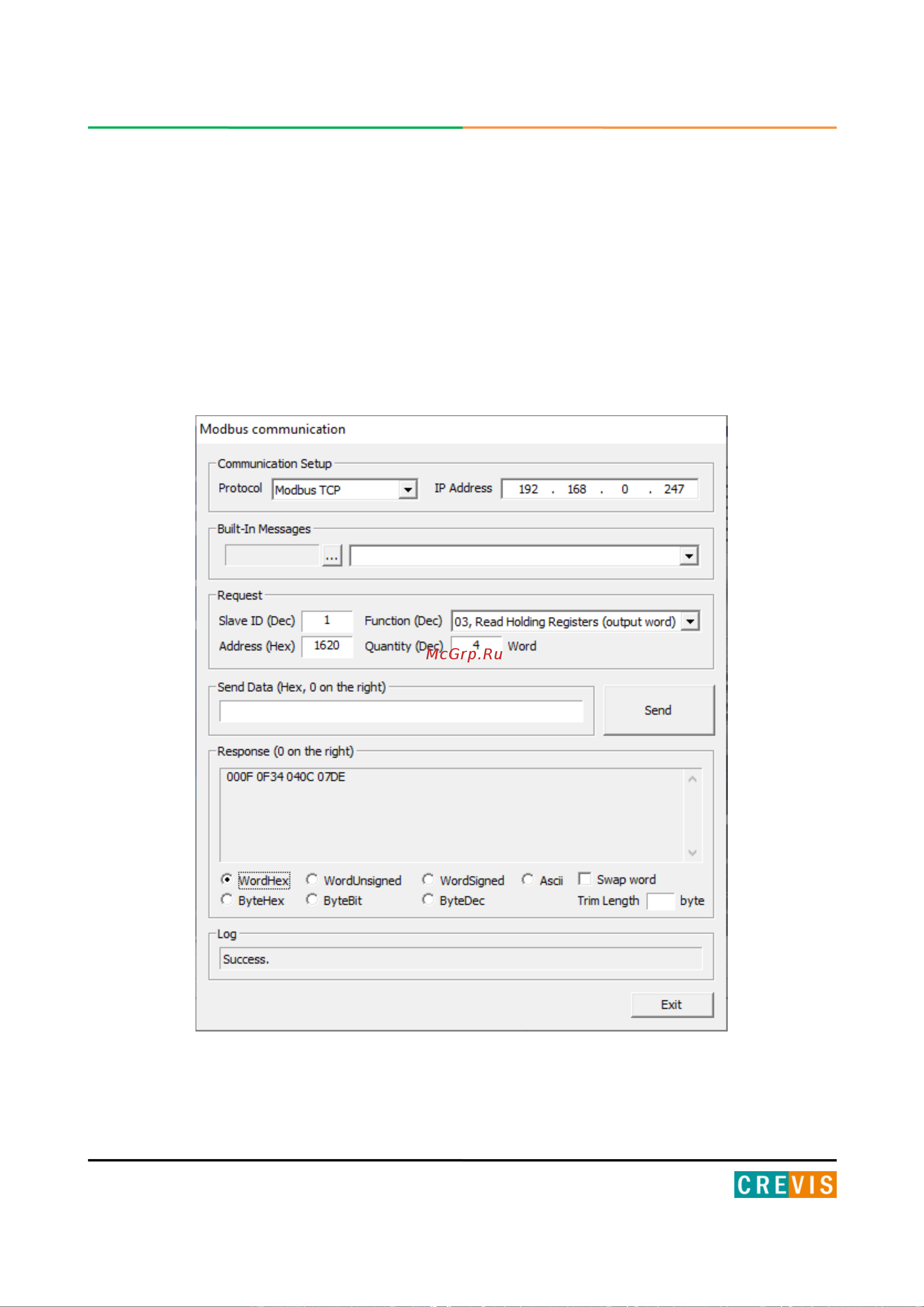 Crevis GN-9371 [51/119] Настройка параметров rtc адаптера modbus