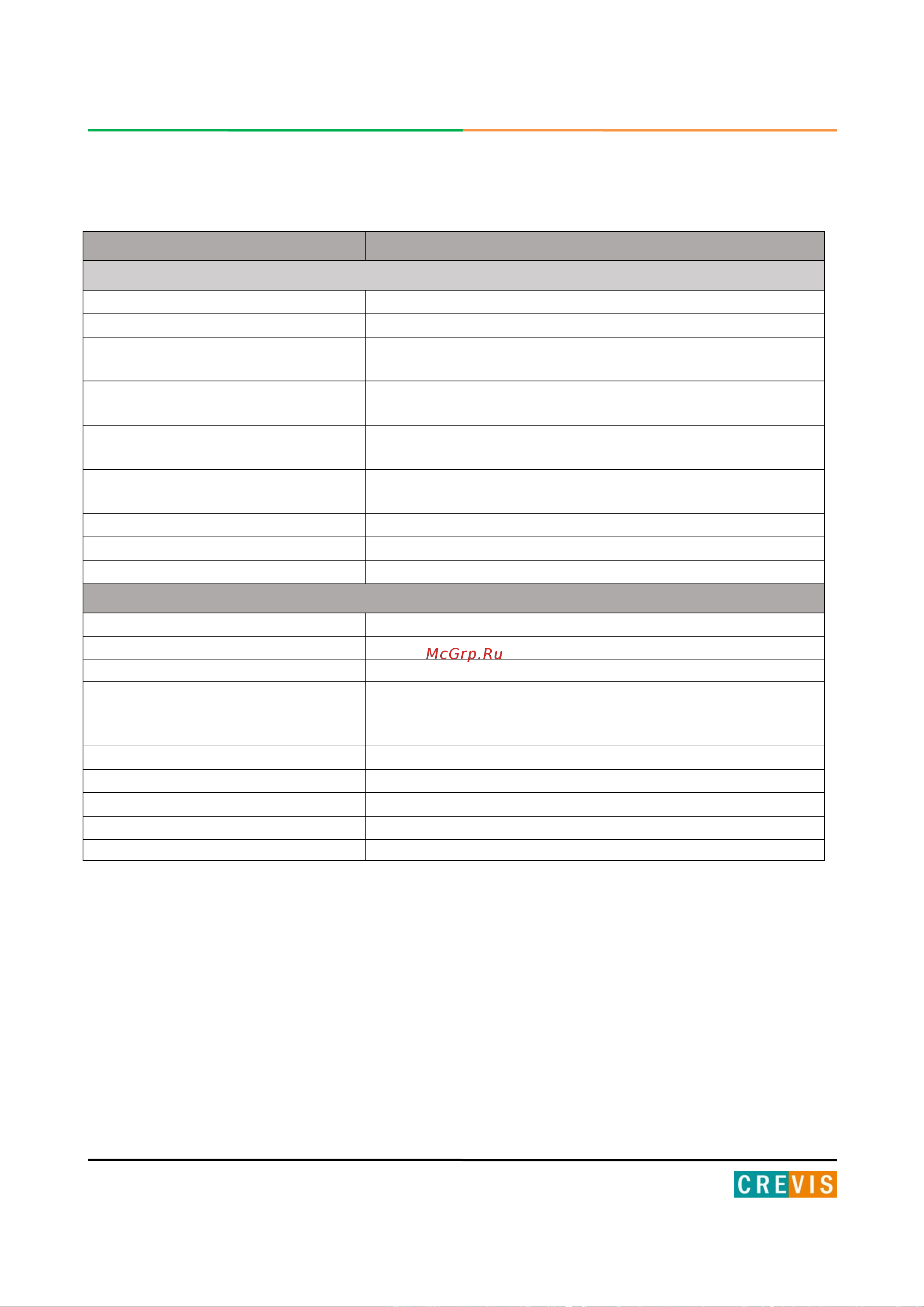 Crevis M12DF [10/11] Технические характеристики