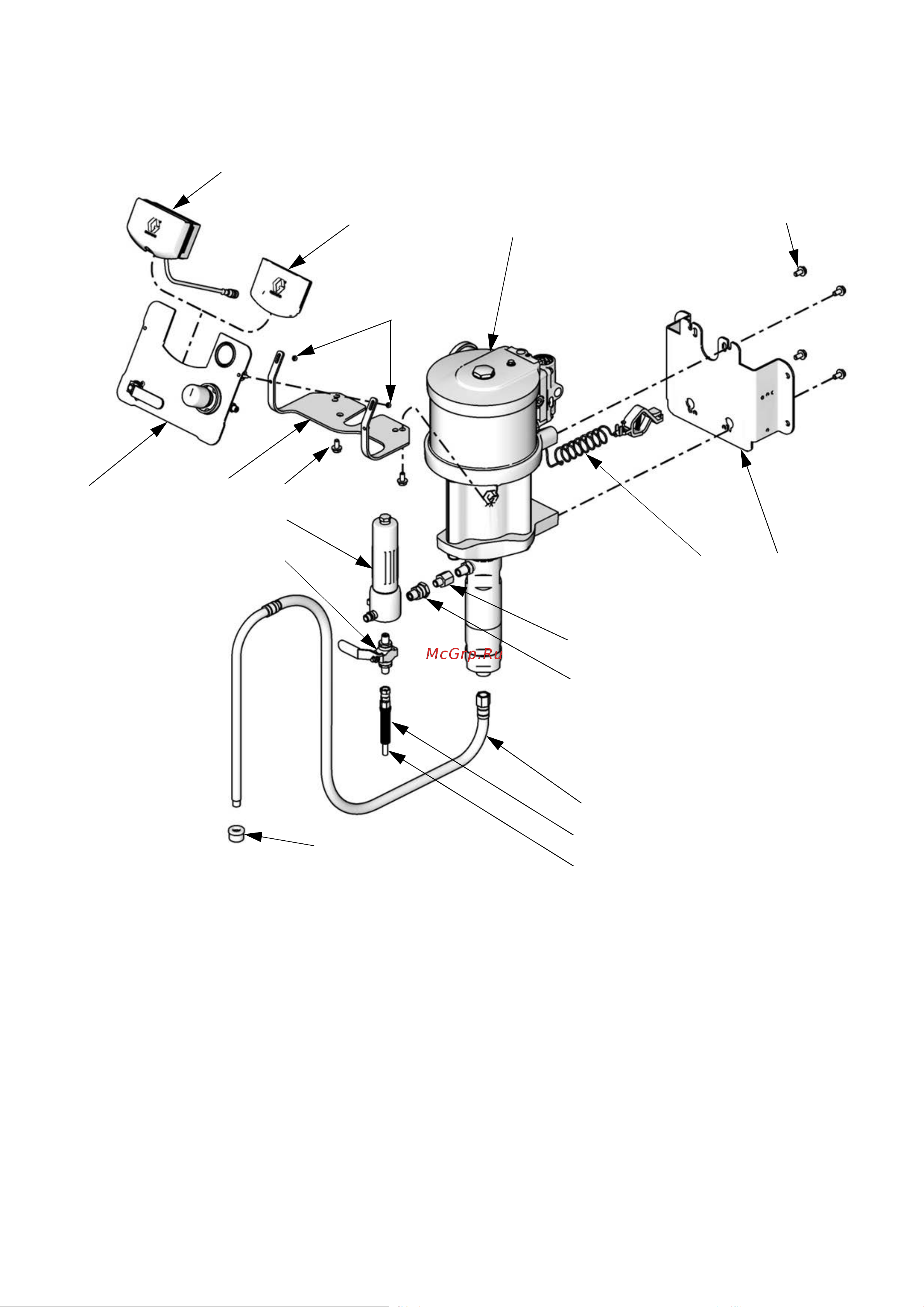Graco Merkur 10:1 G10W03 [33/52] Монтаж на стену