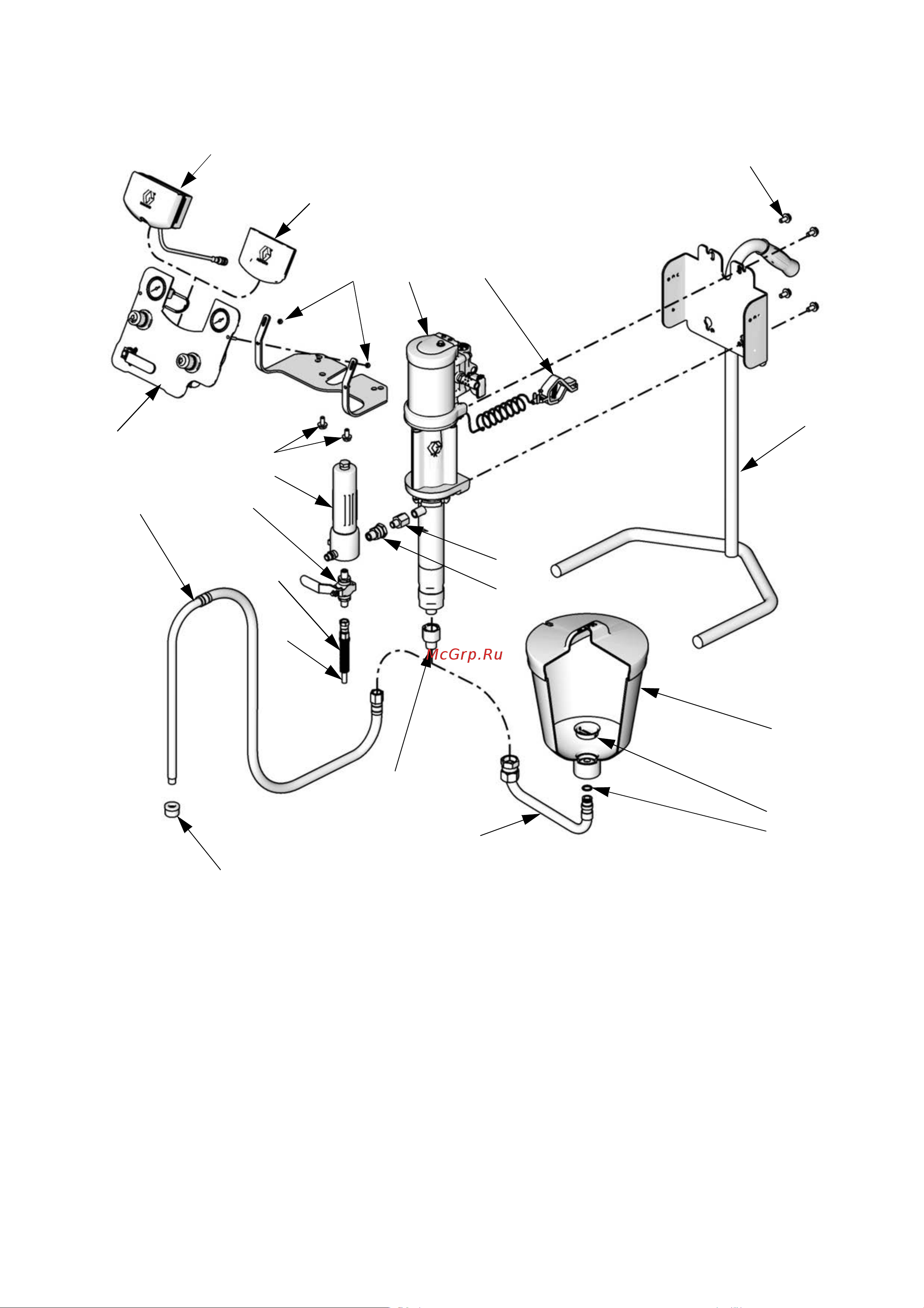 Graco Merkur 10:1 G10W03 [34/52] Монтаж на стойку