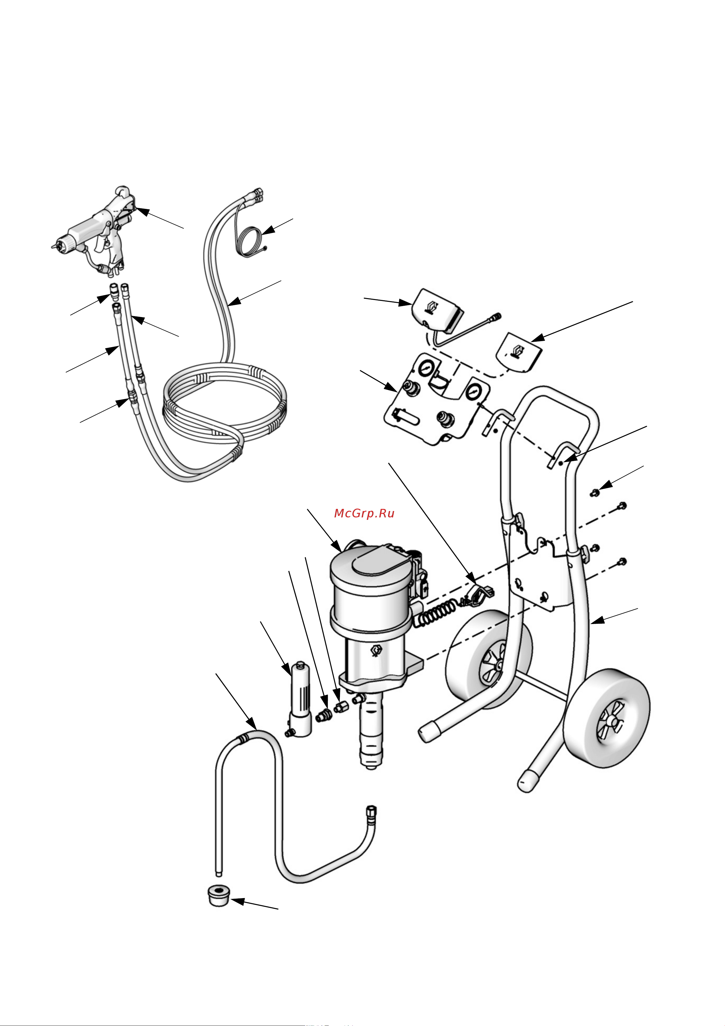 Graco Merkur 10:1 G10W09 [36/50] Спецификация деталей