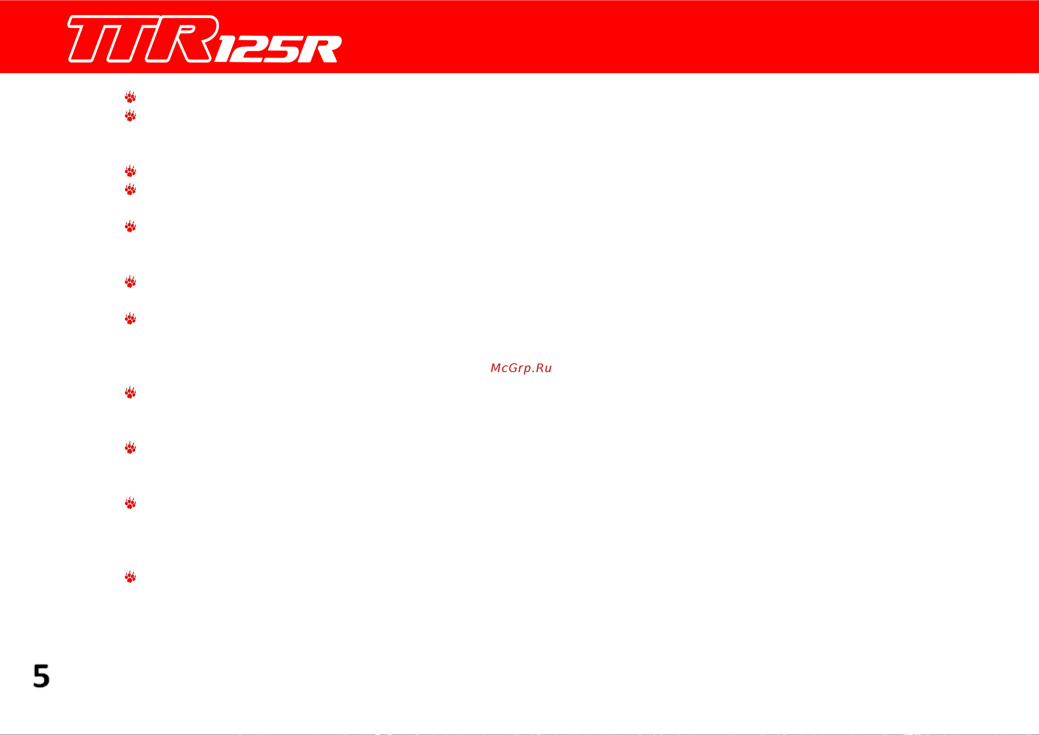 Irbis TTR 125R [10/44] Техника безопасности