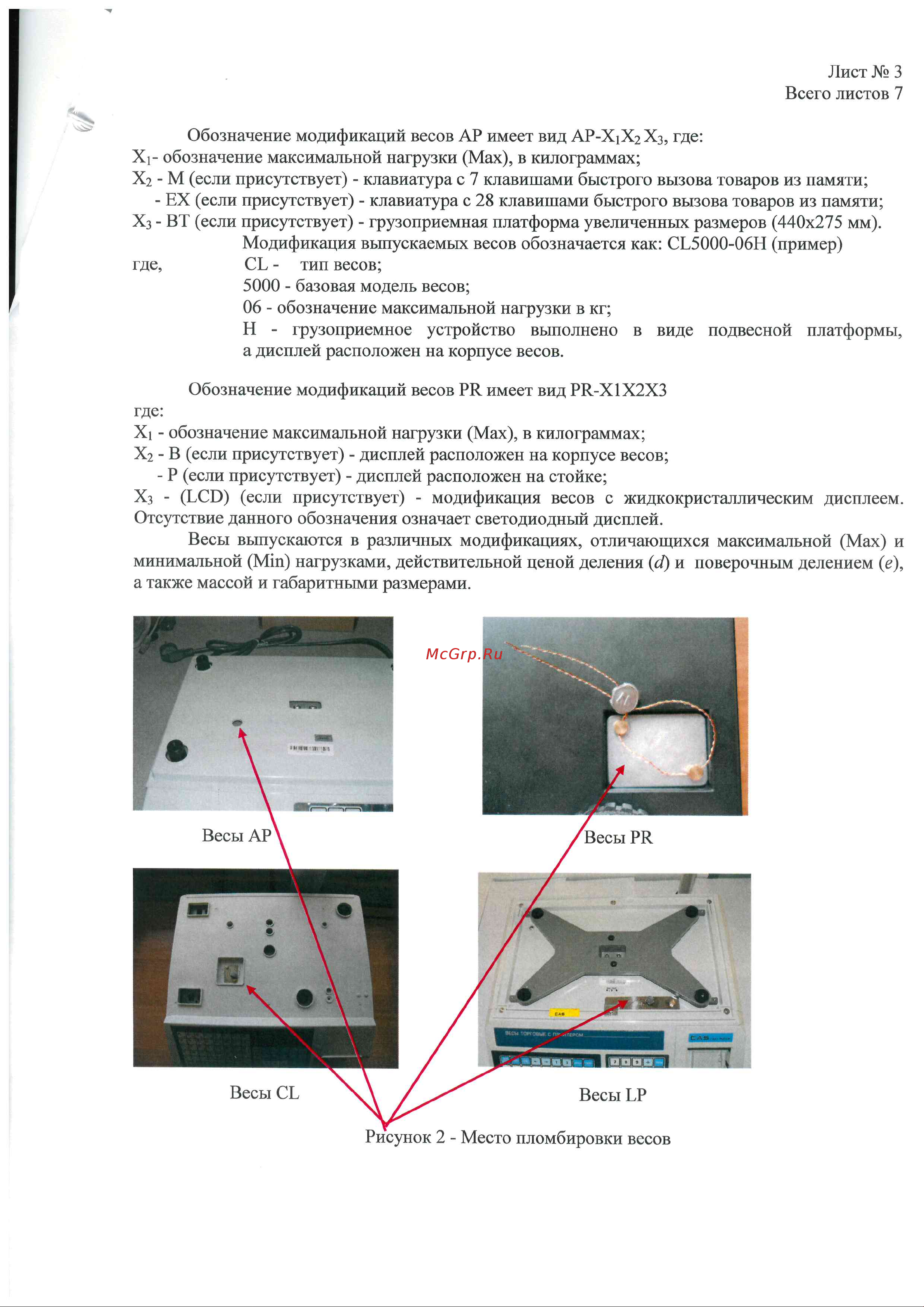 CAS PR-06B (LCD.II) Описание типа средства измерений онлайн [3/8] 682737