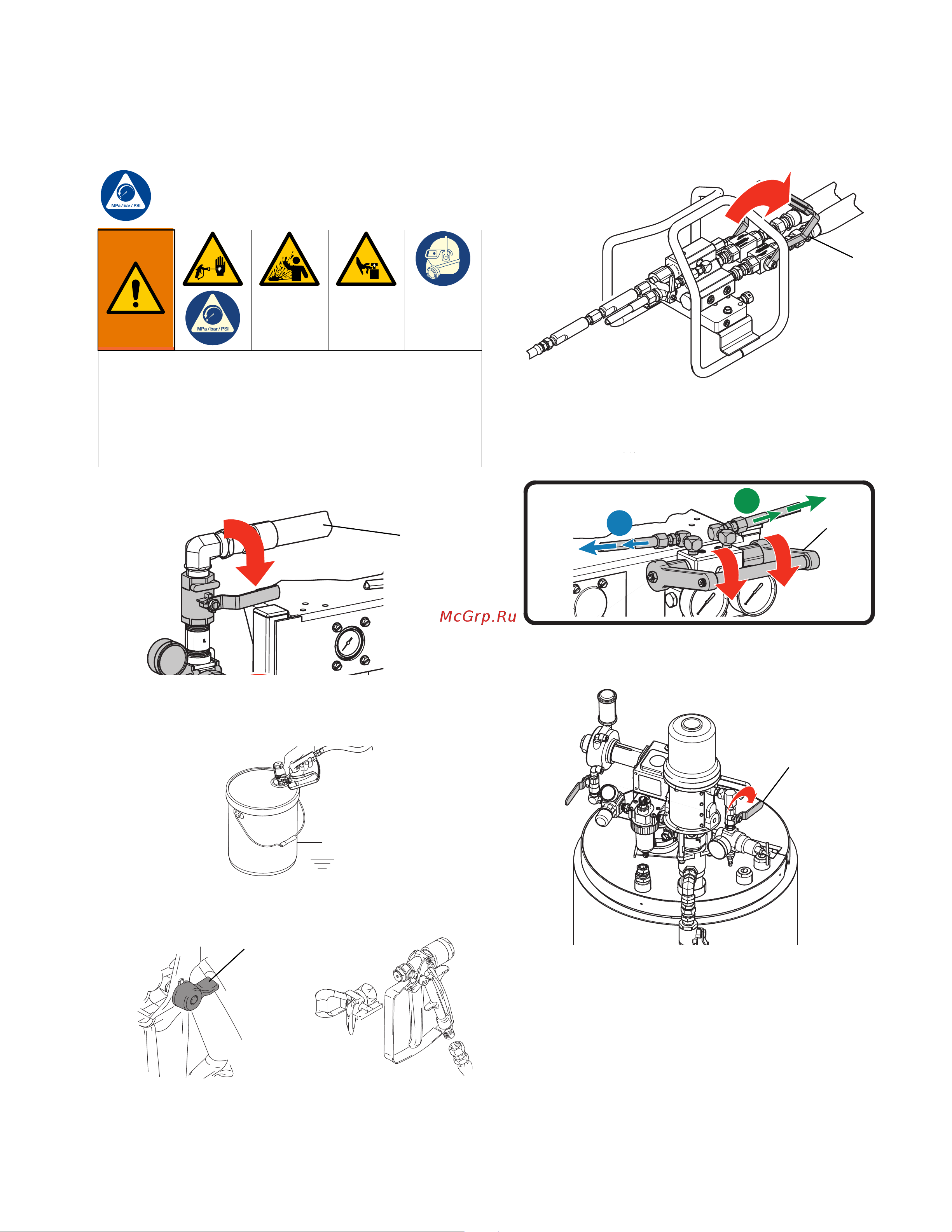 Graco XP70s-hf 577222 [43/86] Pressure relief procedure
